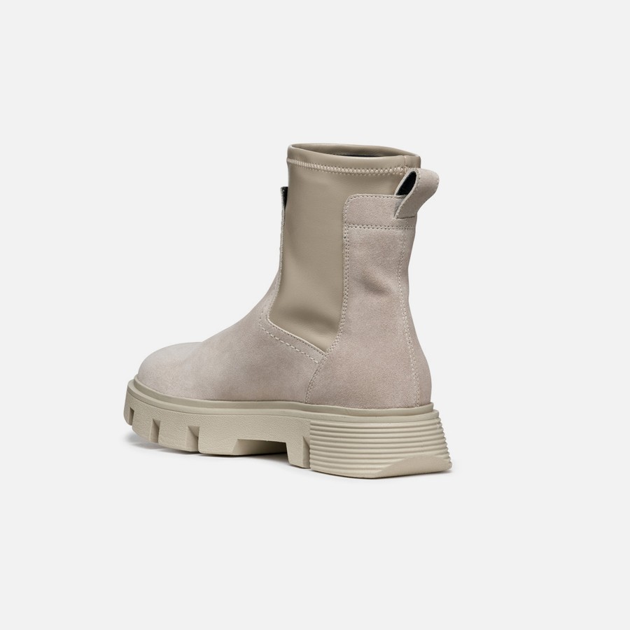 Beige women's ankle boots Geox Vilde - Women's