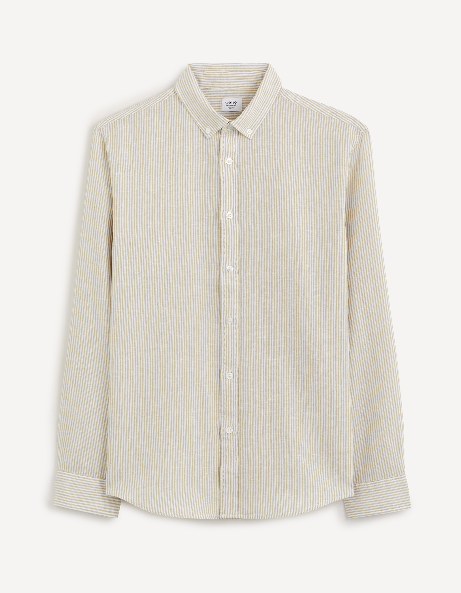 Celio Linen Striped Shirt Baraylin - Men