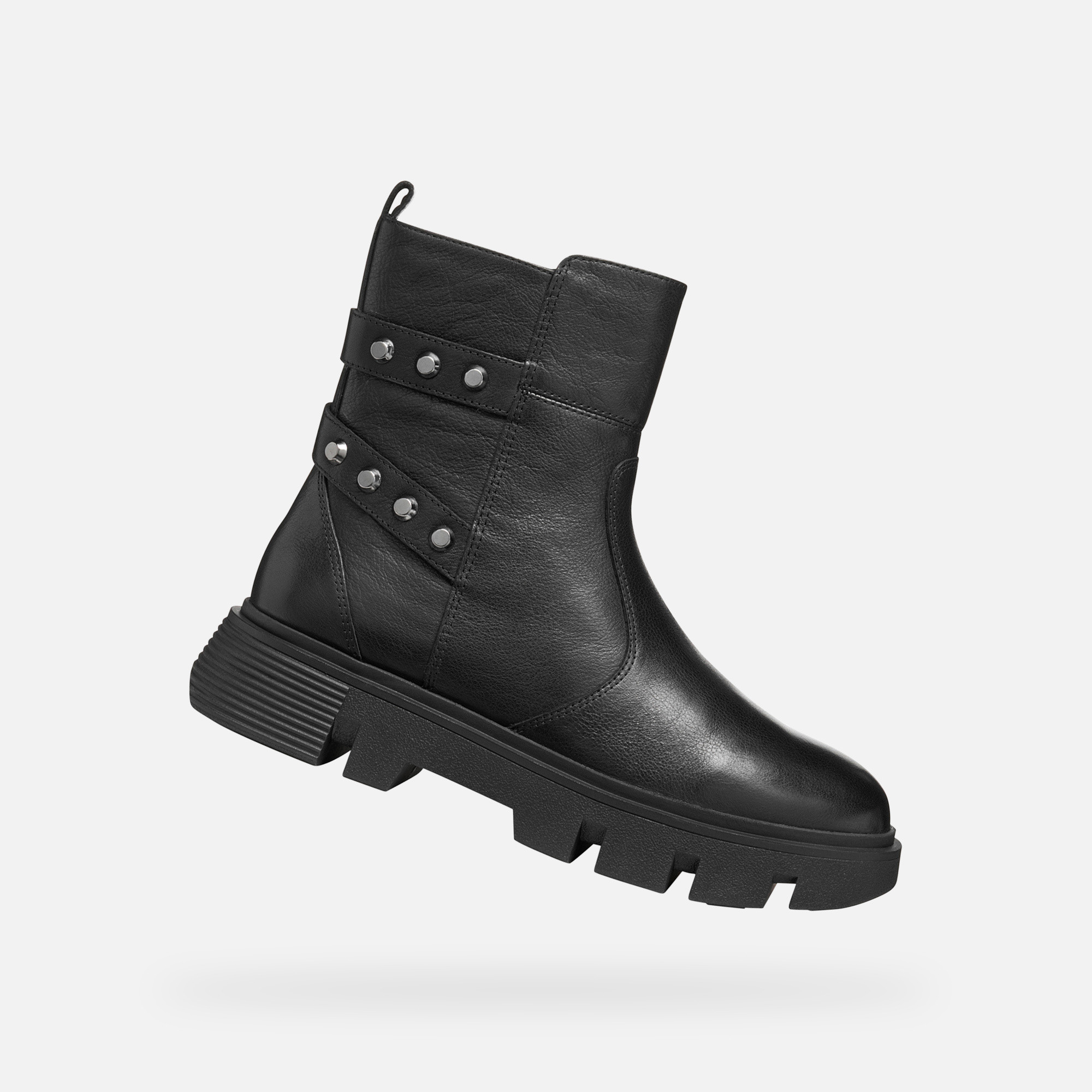 Black womens ankle boots Geox Vilde - Womens
