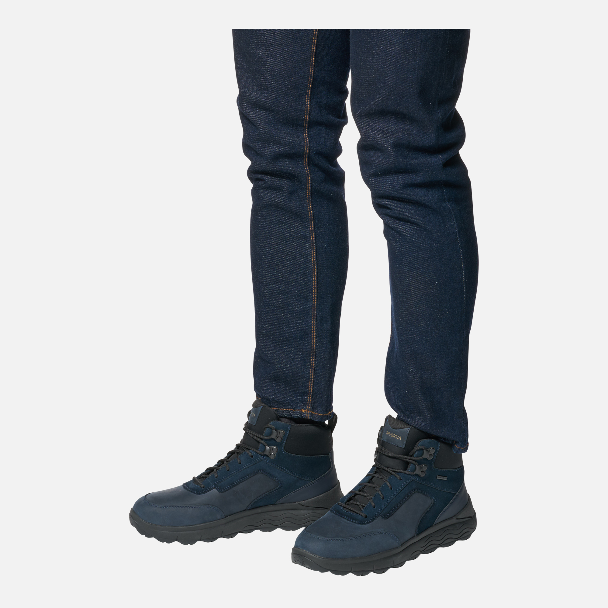 Dark blue men&#039;s ankle shoes Geox Spherica 4X4 ABX - Men