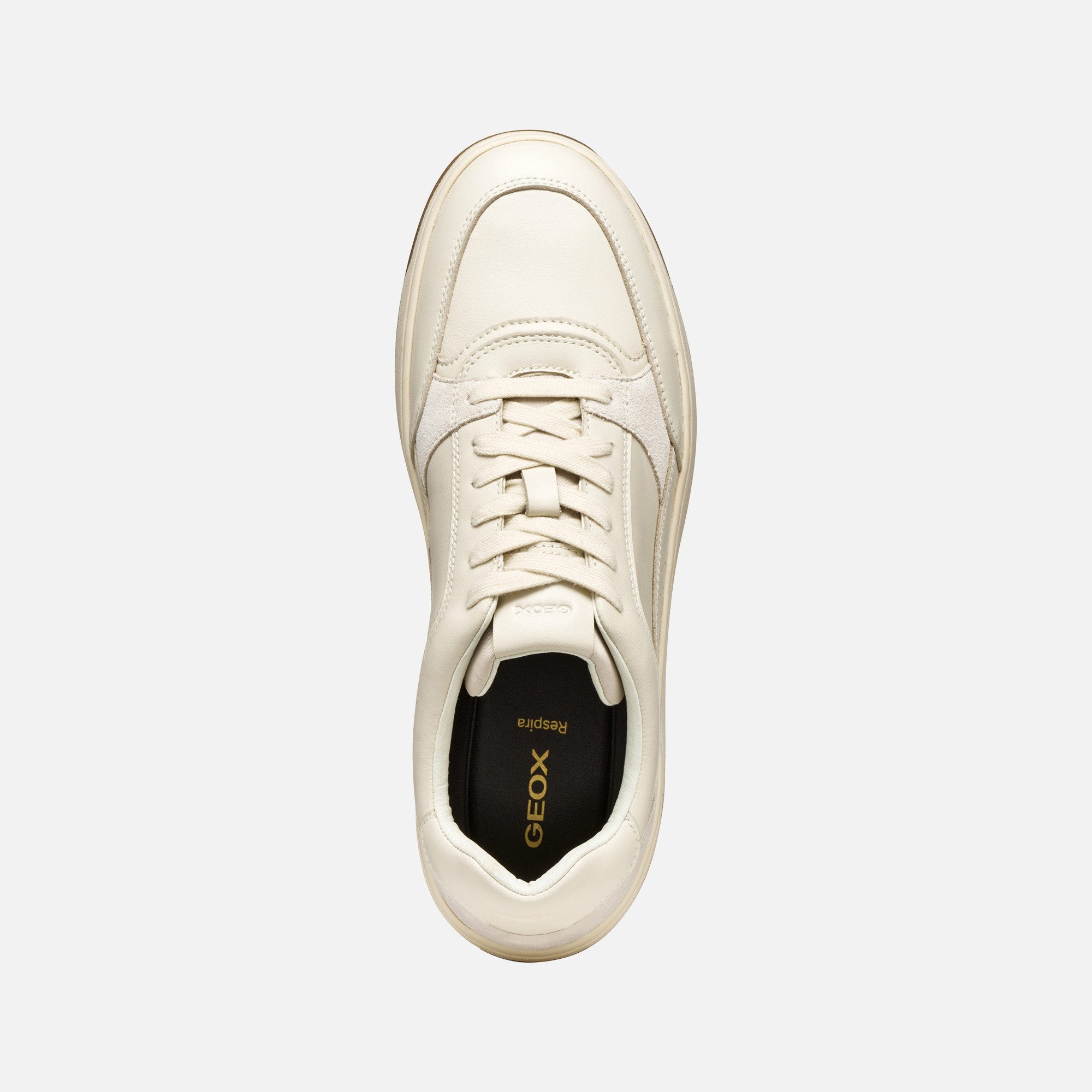 Cream men's sneakers Geox Sedral Court - Men's