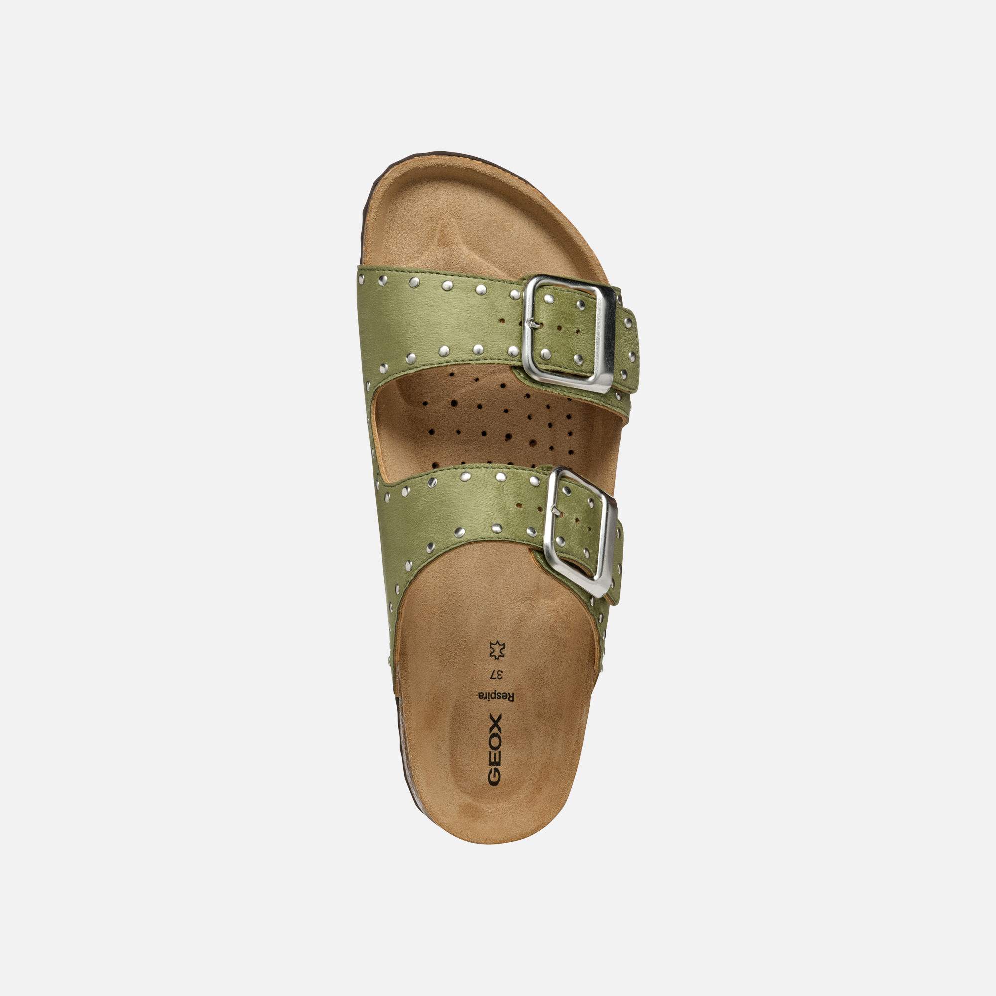 Light green women&#039;s slippers Geox Brionia R - Women&#039;s