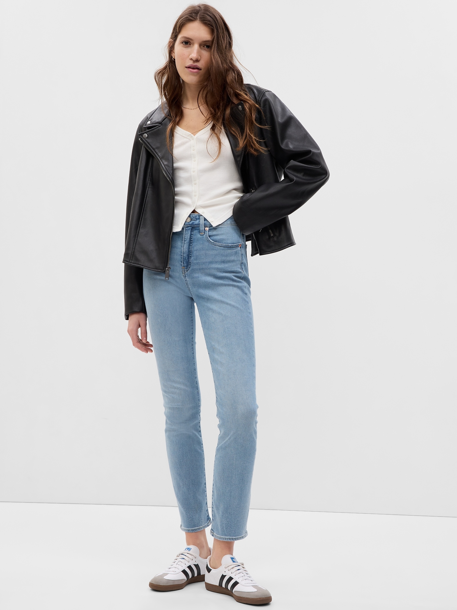 Straight fit pentru femei GAP - albastru