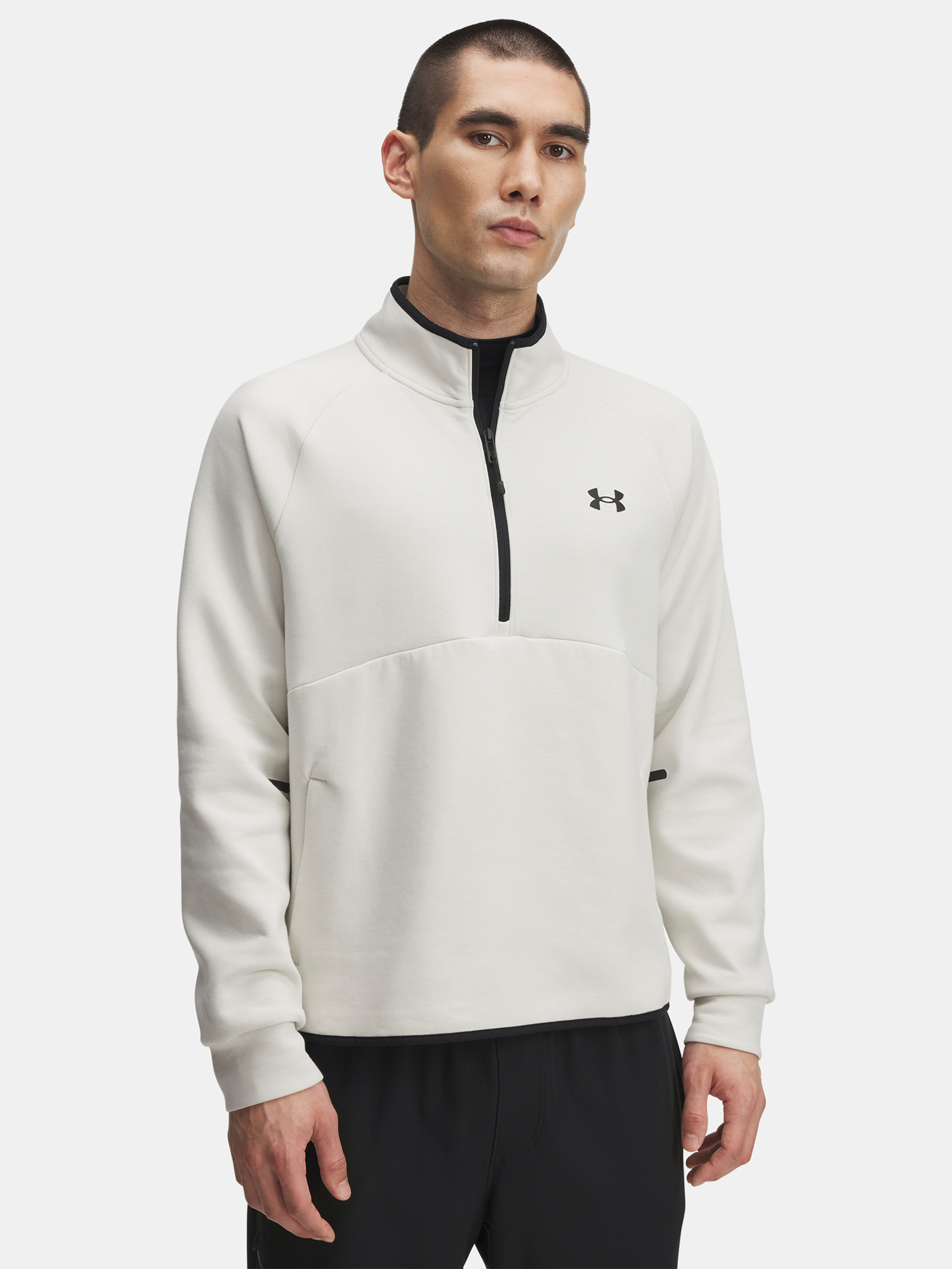Under Armour UA Unstoppable Flc Half Zip-WHT Men's Sweatshirt - Men's