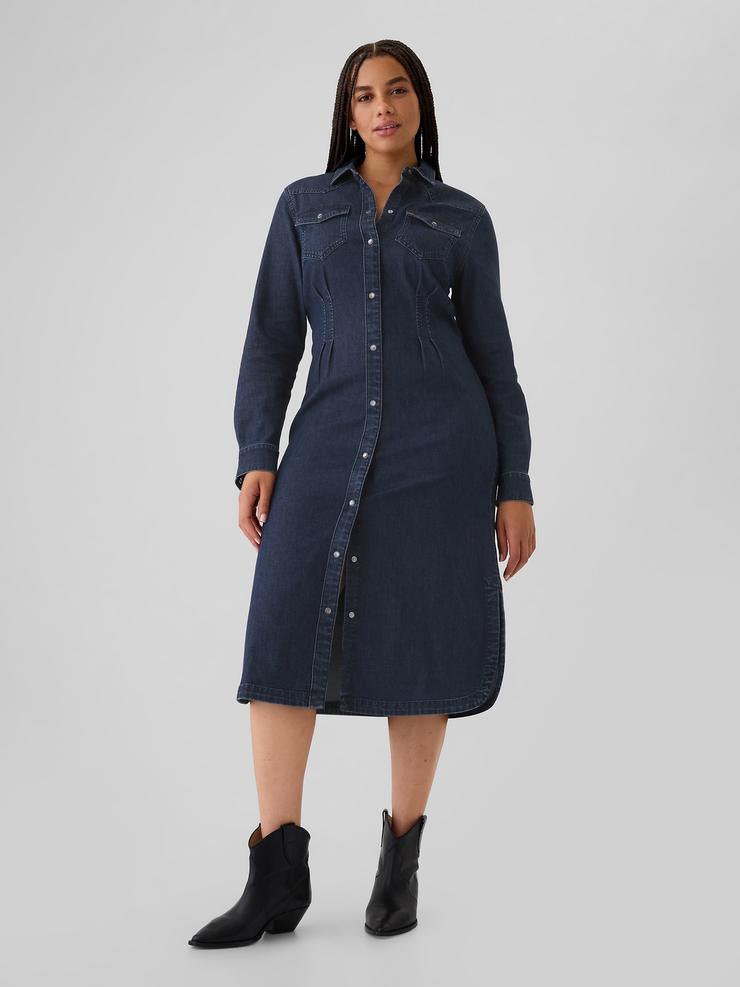 GAP Denim Midi Dress Western - Women's