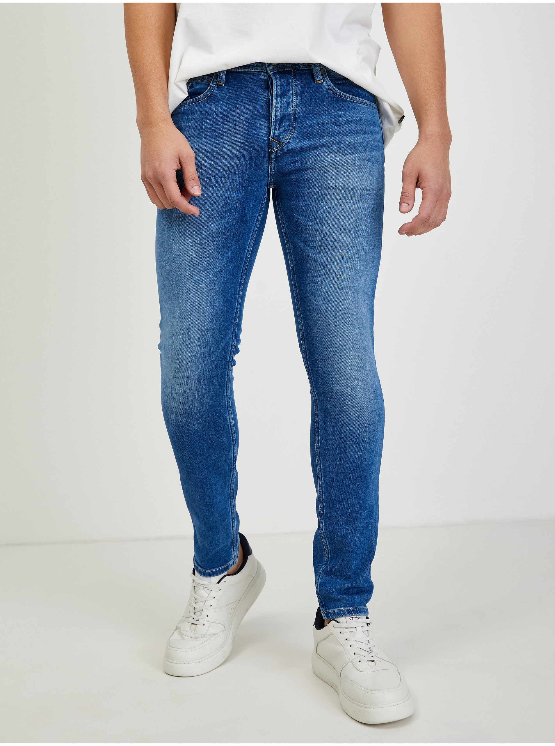 Modré pánské slim fit džíny Pepe Jeans Chepstow - Pánské