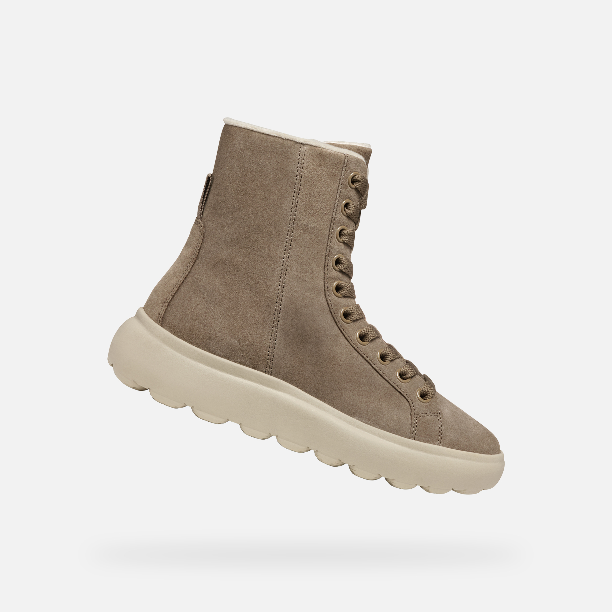 Beige womens ankle boots Geox Spherica Ec4.1 - Womens