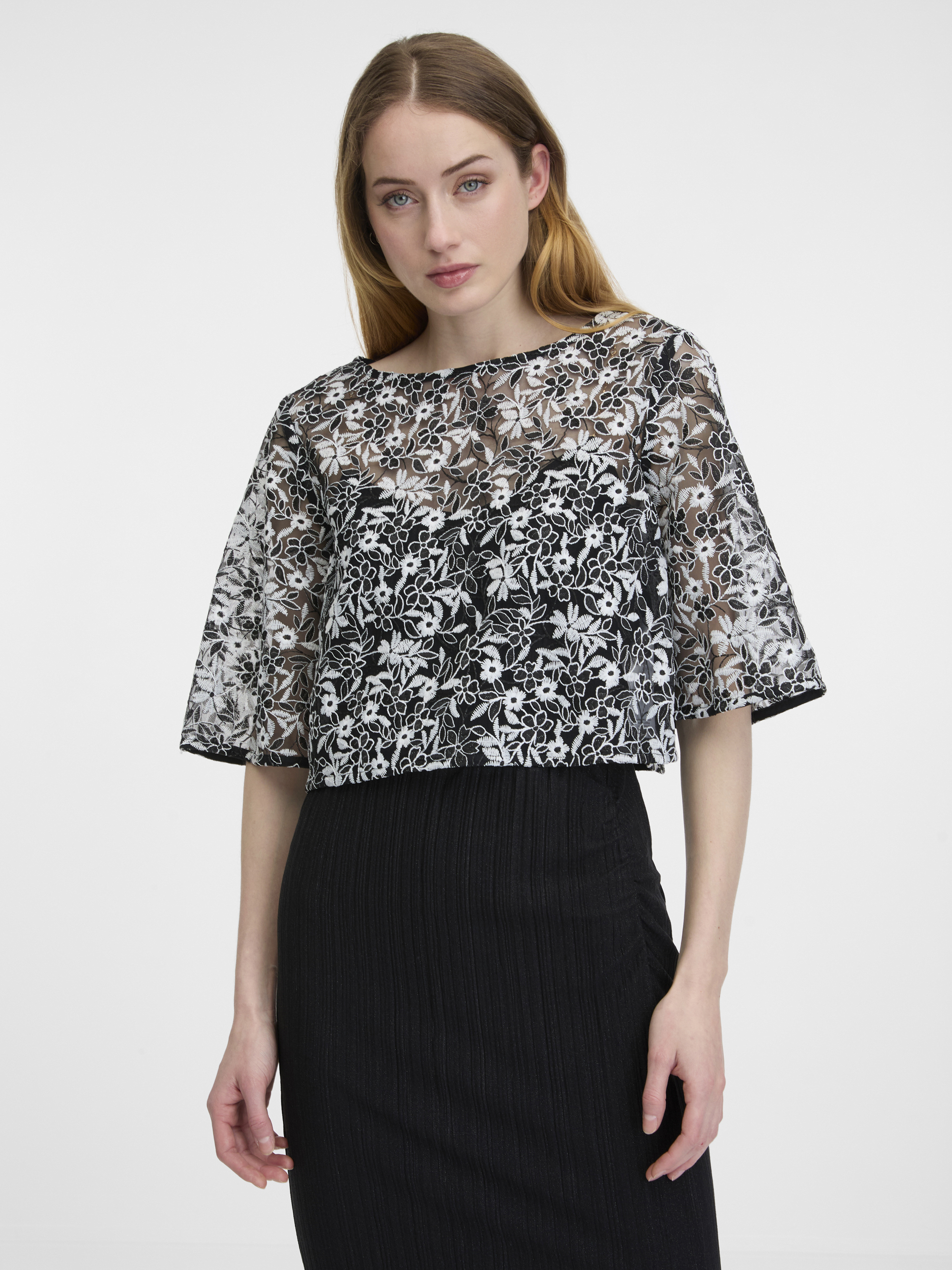 Orsay Black women&#039;s patterned blouse - Women&#039;s