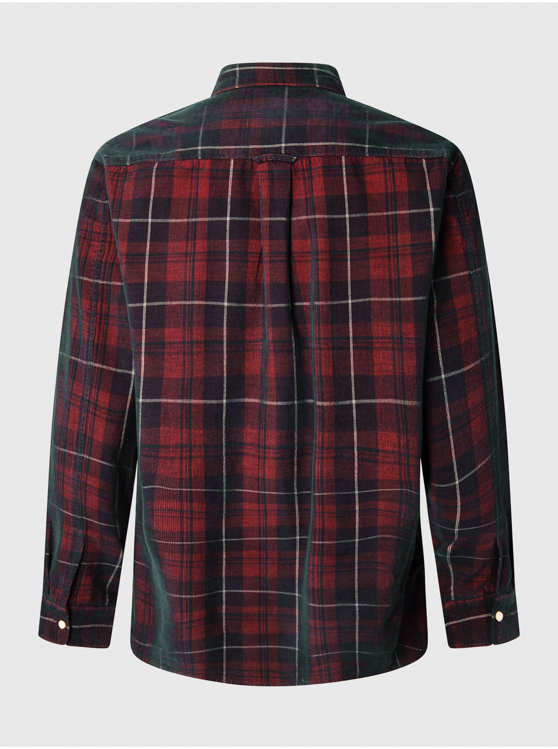 Burgundy Men's Plaid Shirt Pepe Jeans Freshfield - Men's