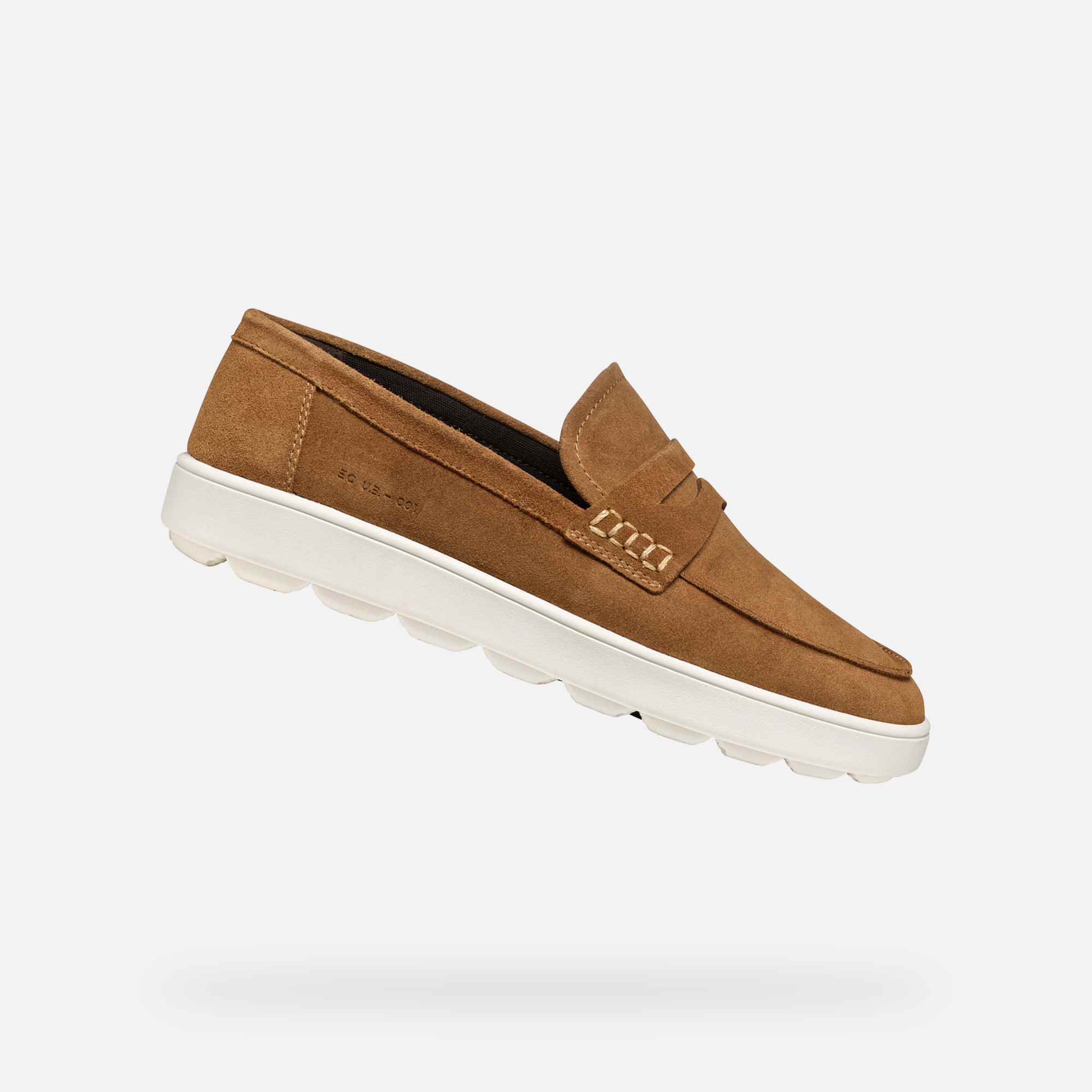 Light brown men&#039;s moccasins Geox Spherica ECUB-1 - Men&#039;s