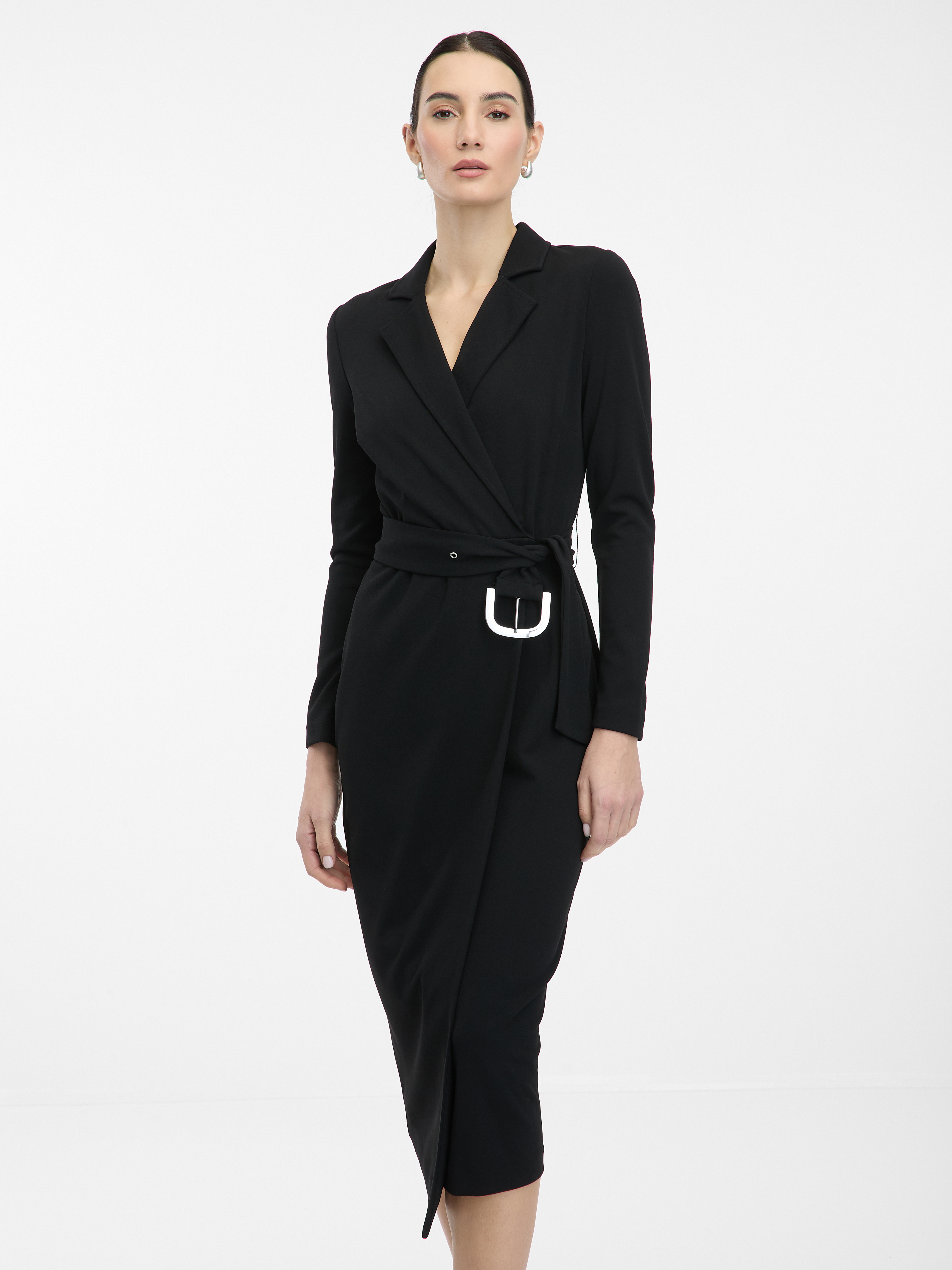 Black womens midi dress ORSAY - Womens