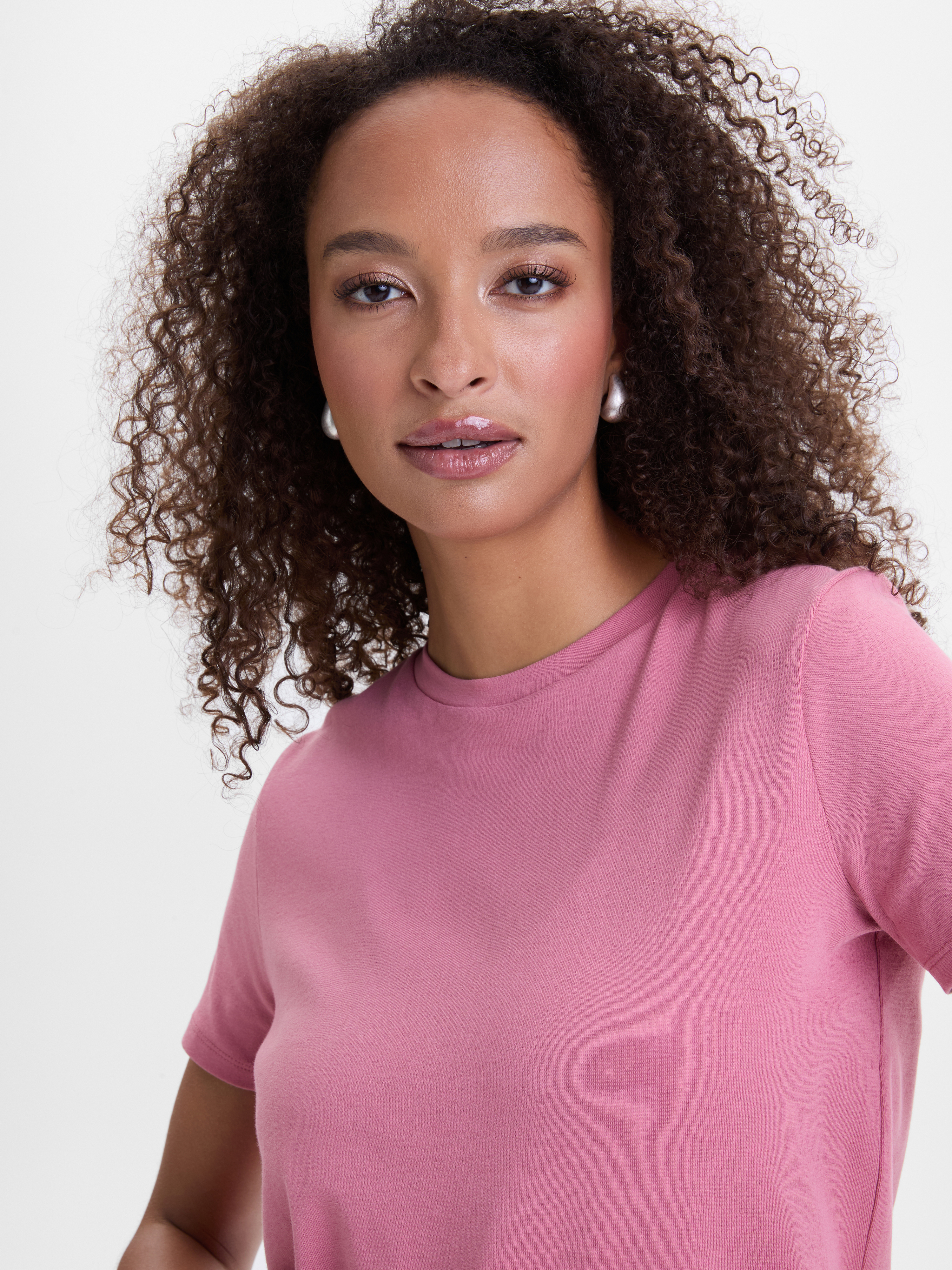 Pink women's T-shirt with short sleeves ORSAY - Women's