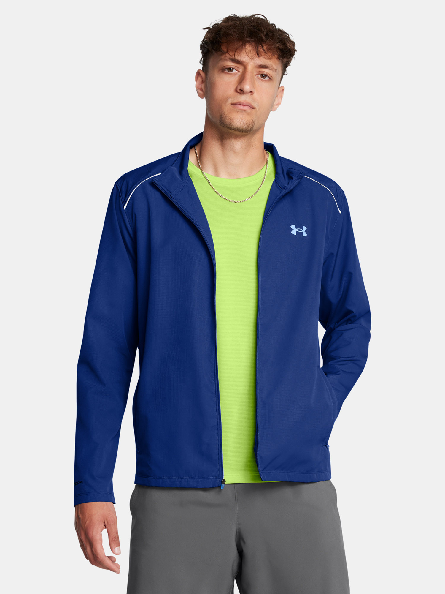 Men's Under Armour UA Launch Jacket-BLU - Men's