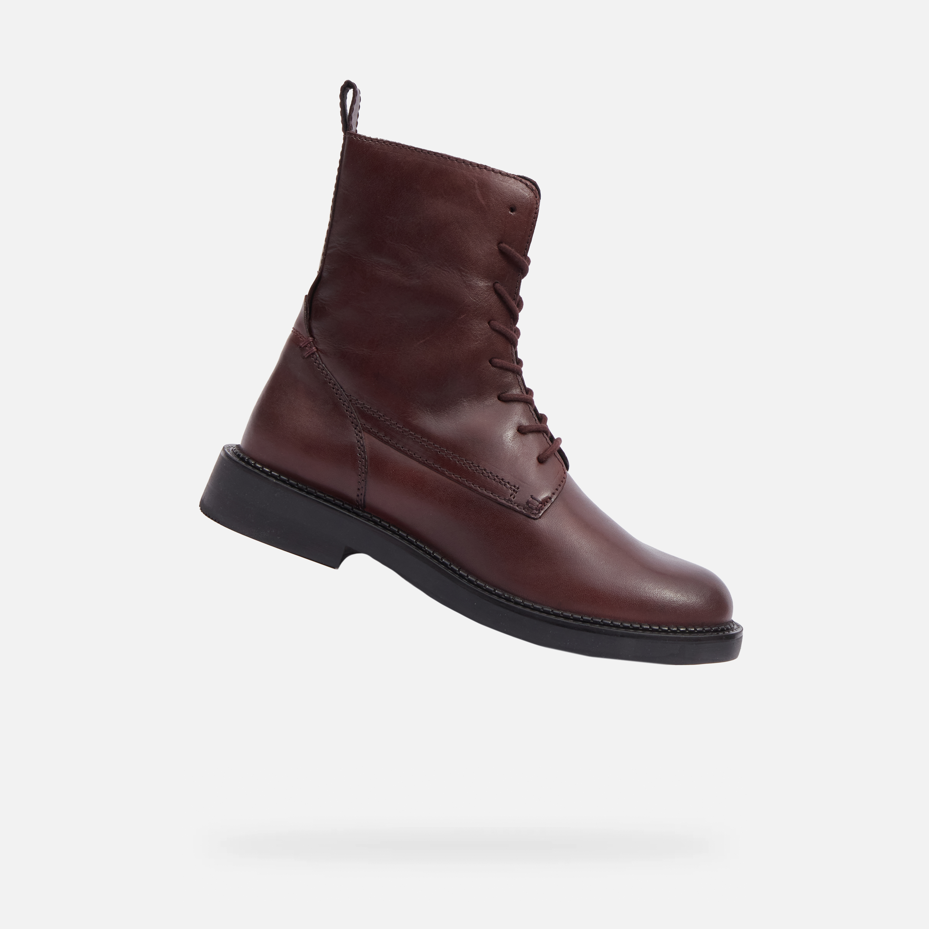 Burgundy womens ankle boots Geox Serilda - Womens