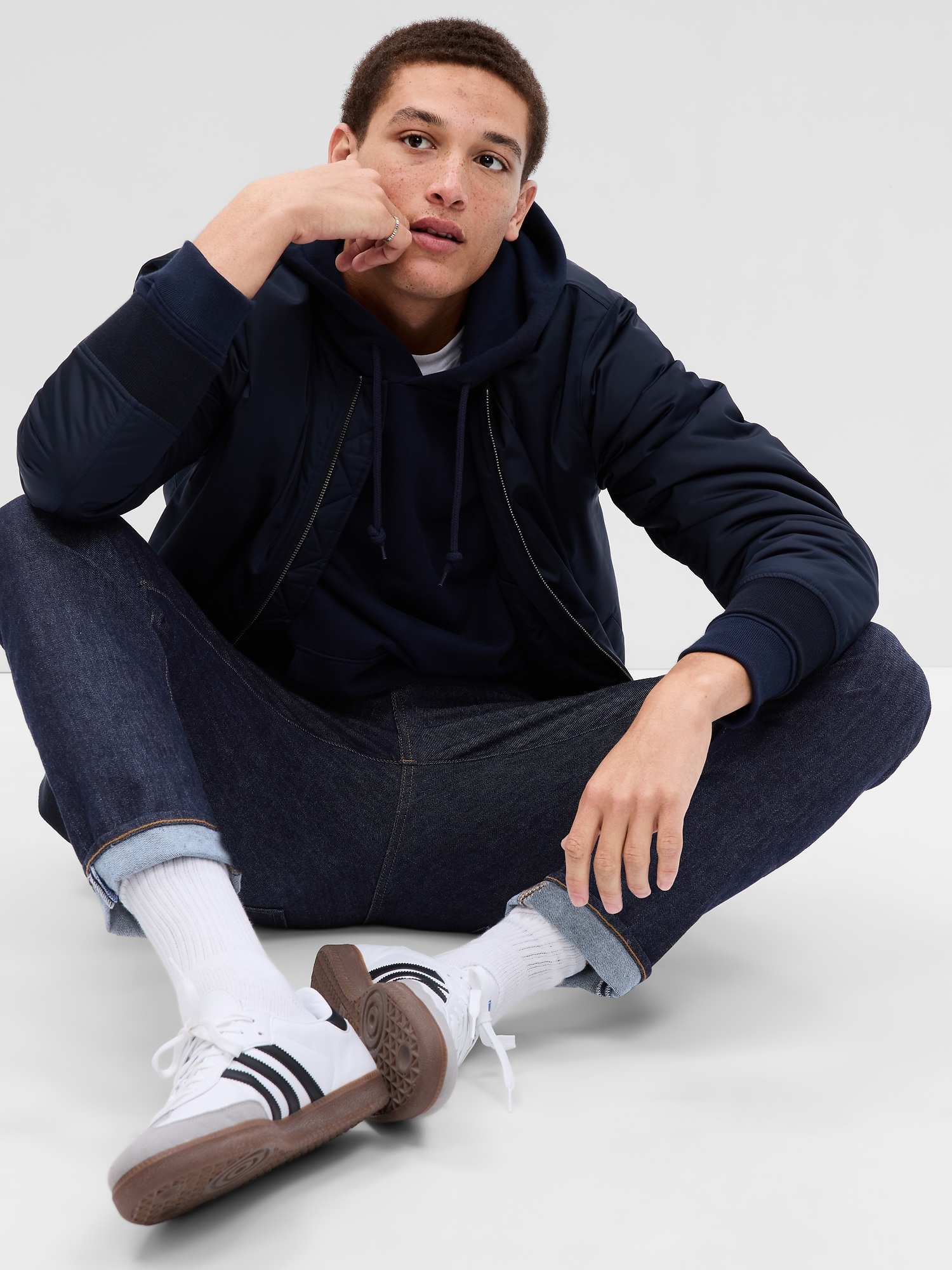 Slim fit pentru barbati GAP - albastru inchis