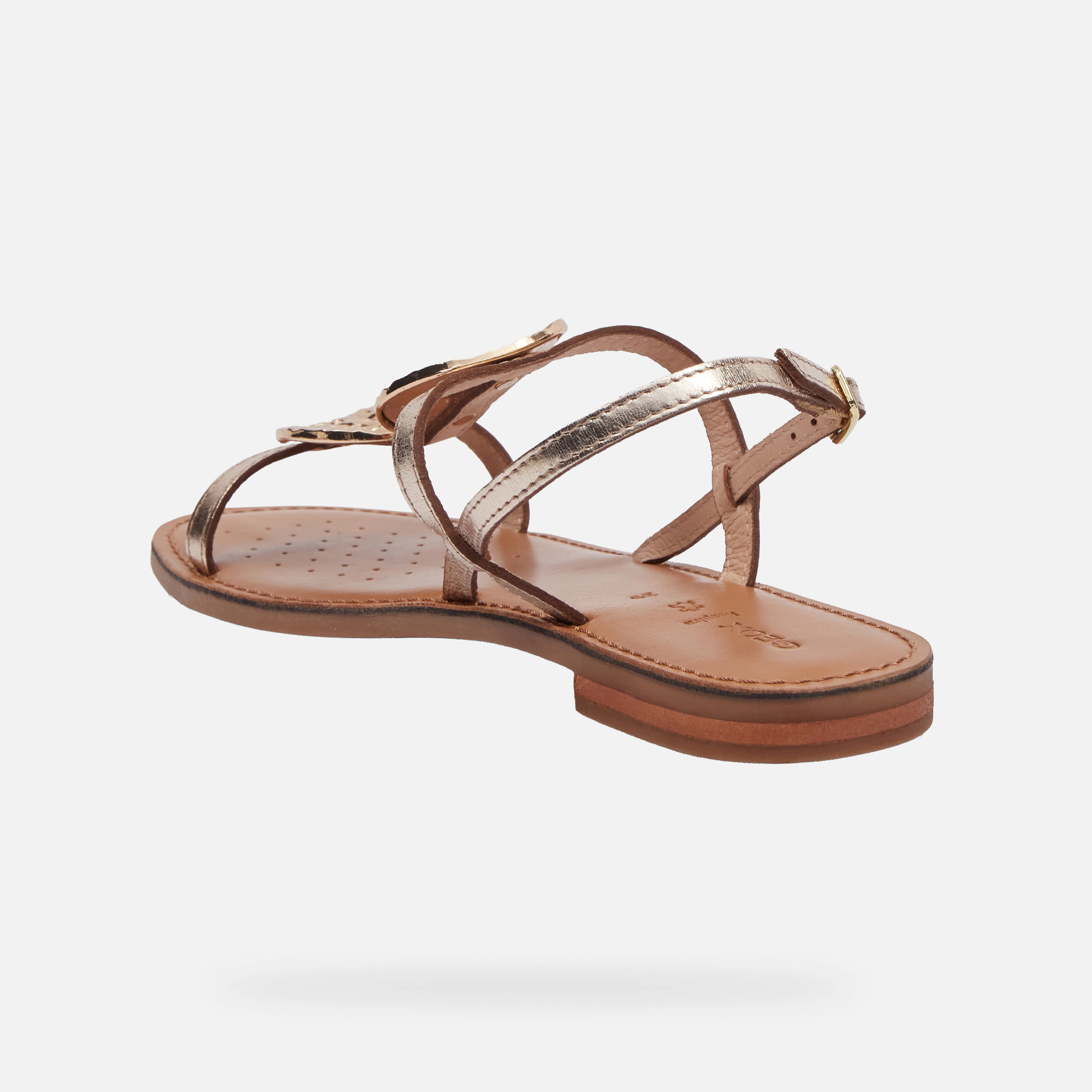 Gold women's sandals Geox Maddalusiac - Women's