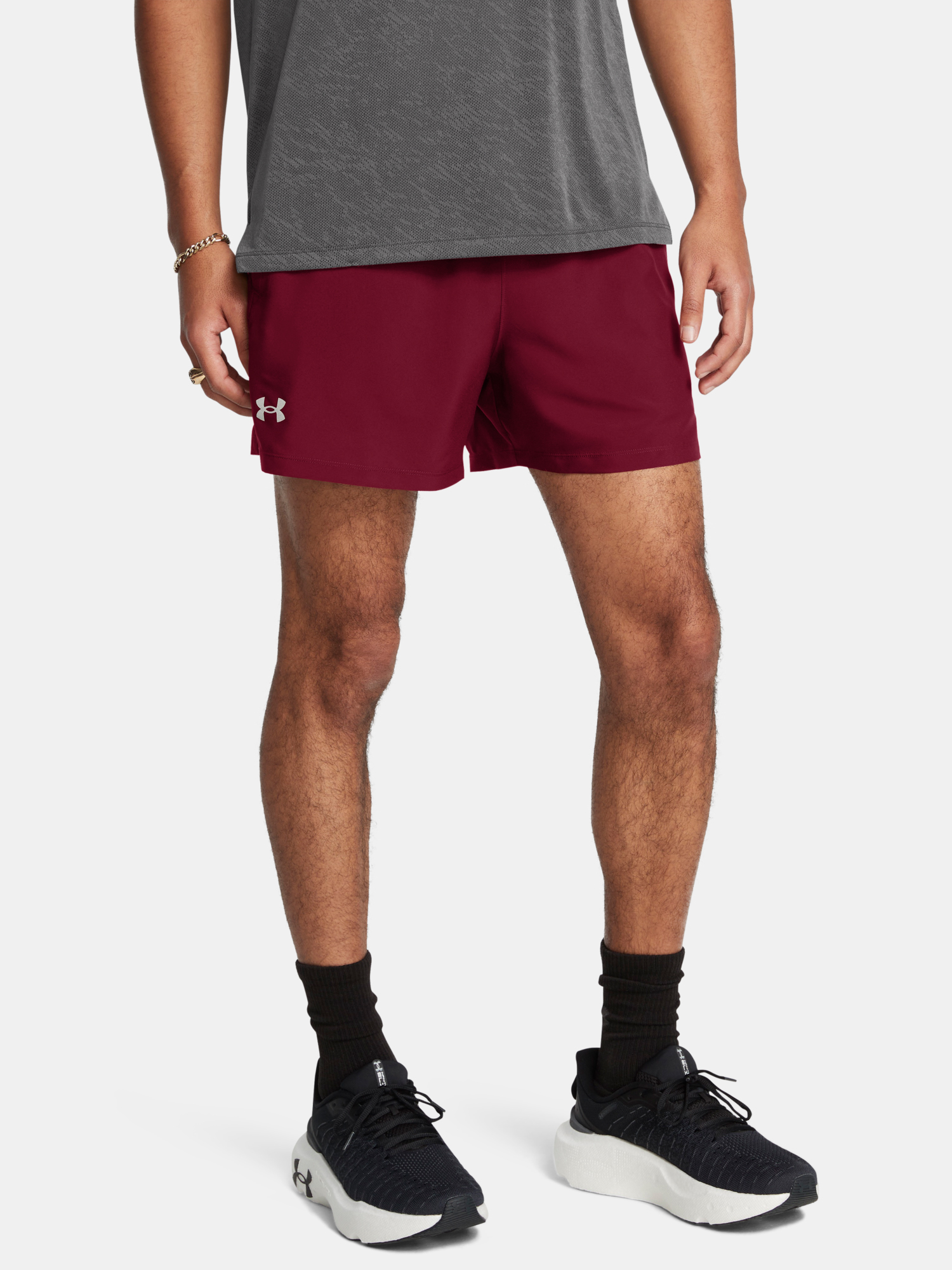 Men's Shorts Under Armour UA LAUNCH 5'' SHORTS-RED - Men