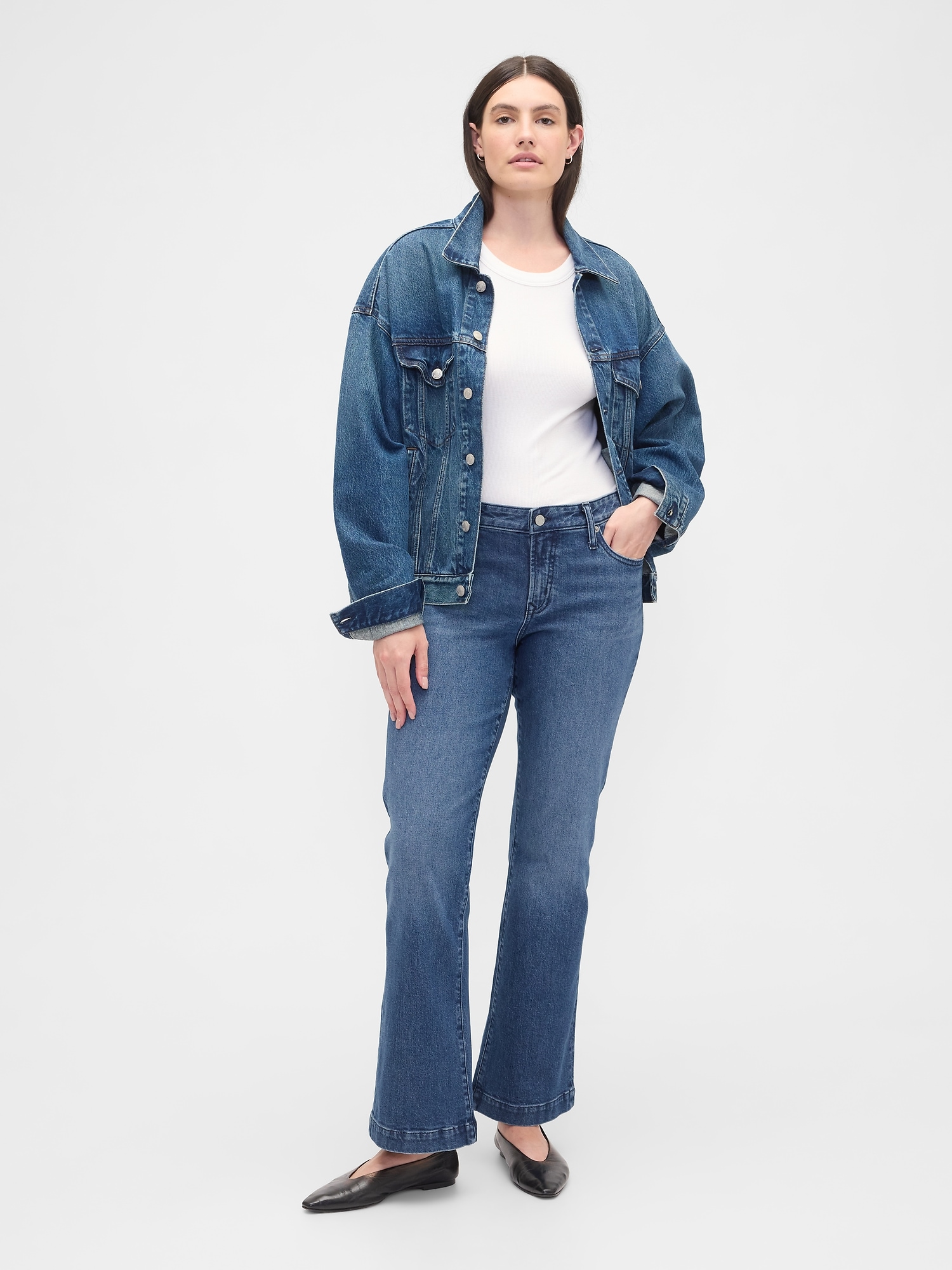 Blugi GAP pentru femei cu talie joasă, bootcut