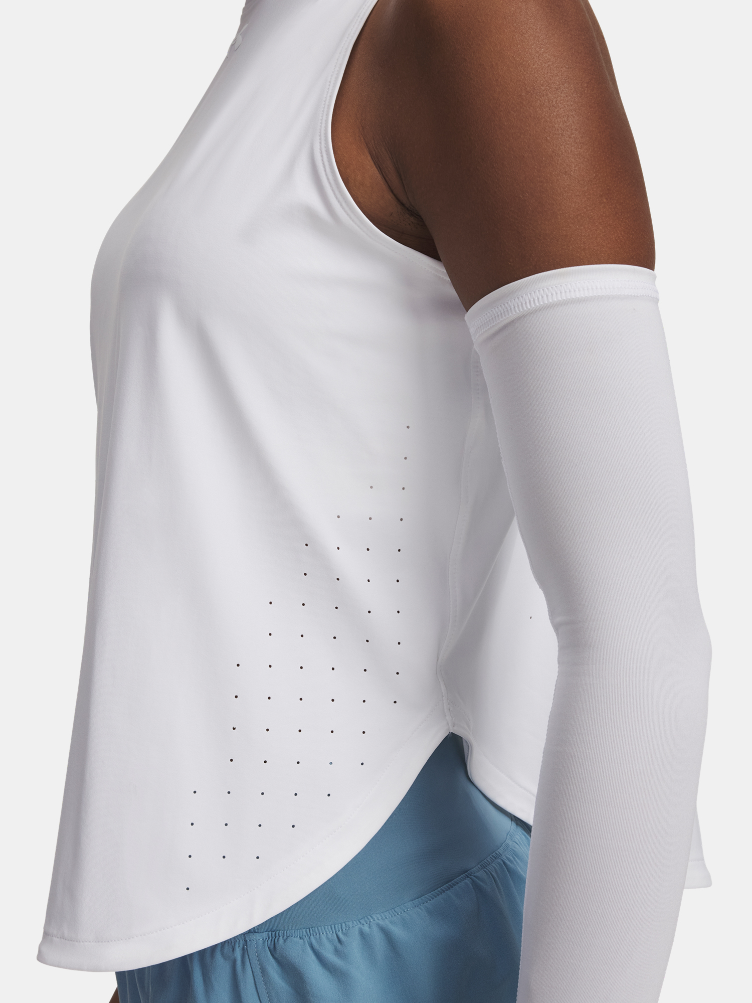 Women's tank top Under Armour UA Launch Elite Tank-WHT - Women's