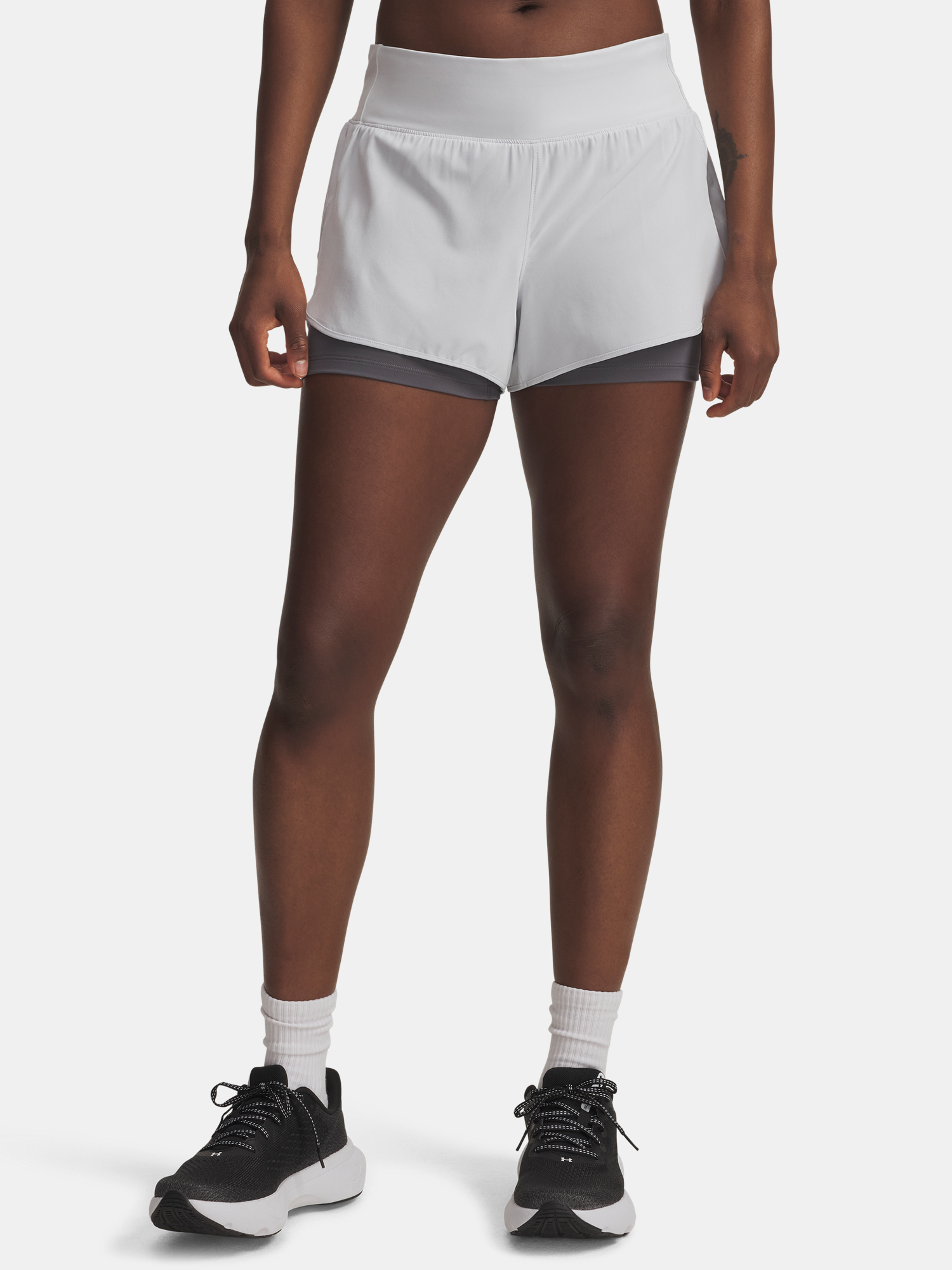 Womens shorts Under Armour UA Launch Pro 3in 2in1 Shorts-GRY - Womens