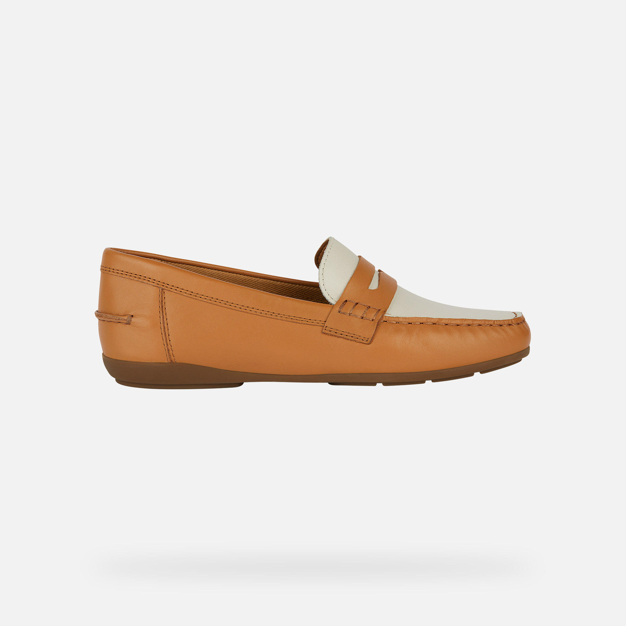 Light brown women&#039;s moccasins Geox Annytah Moc - Women&#039;s
