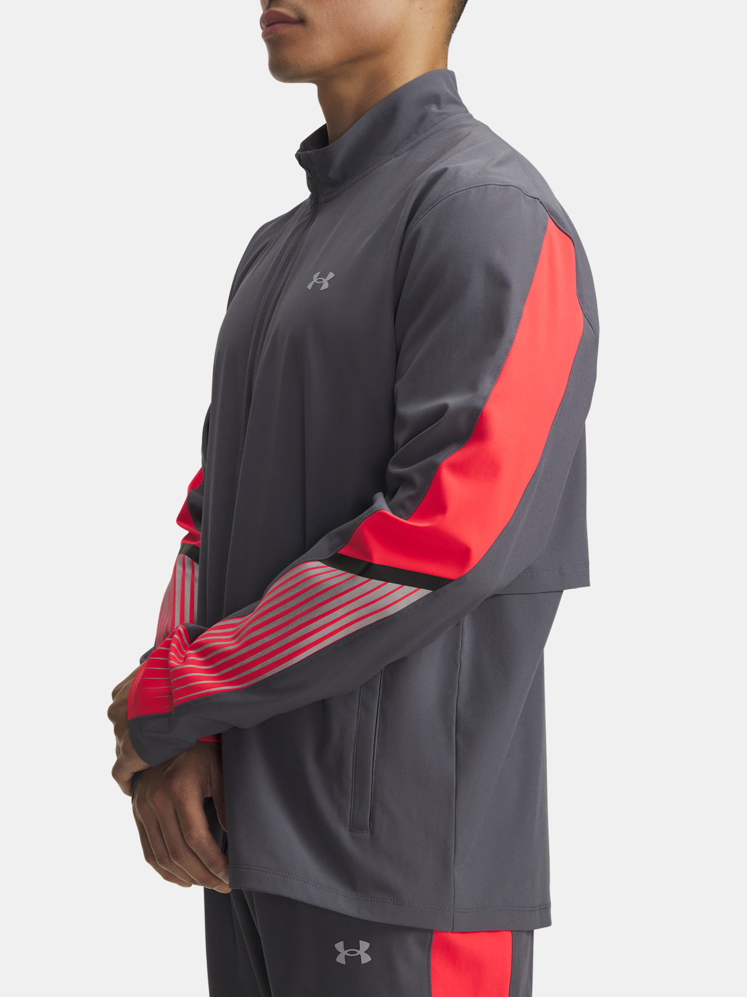 Men&#039;s Under Armour UA Velociti Storm Jacket-GRY - Mens