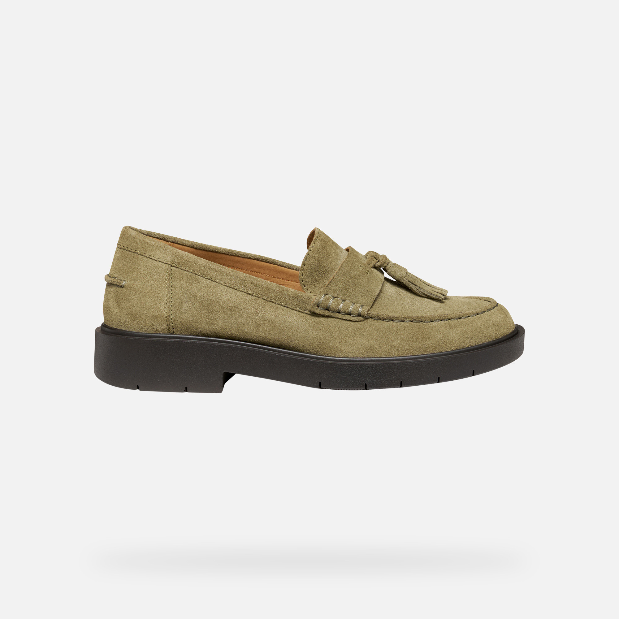 Khaki Women&#039;s Loafers Geox Spherica EC1 - Women&#039;s