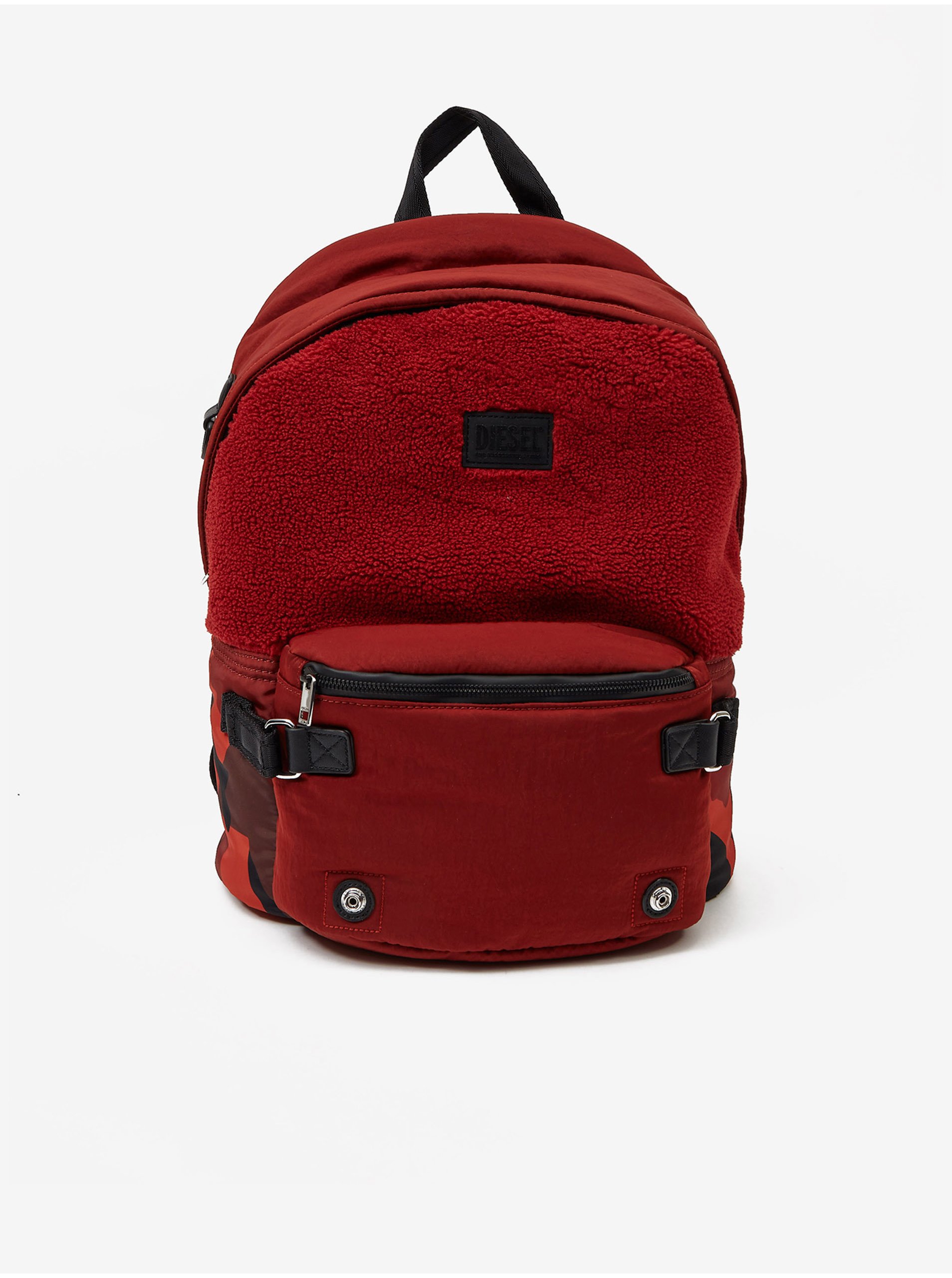 Red Backpack with Faux Fur Diesel - Men's