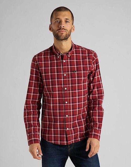 Lee Mikina Button Down Red Ochre