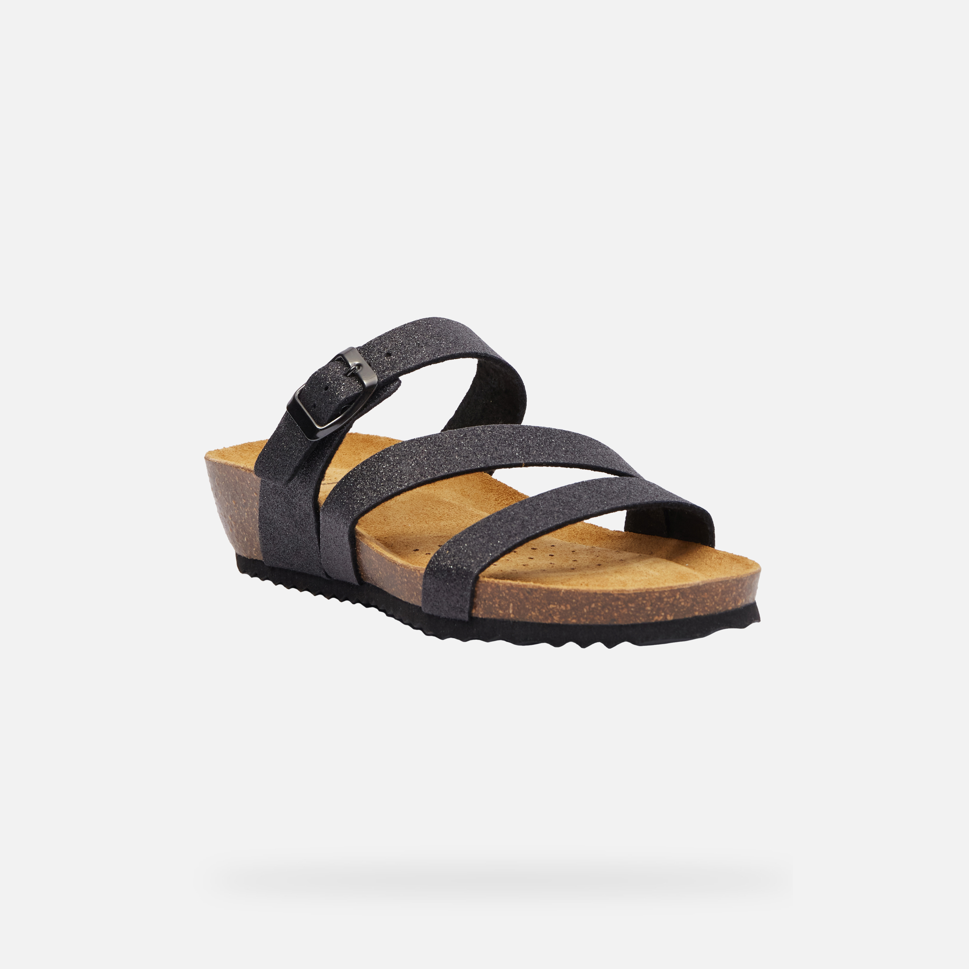 Black women's slippers Geox New Sthellae - Women's