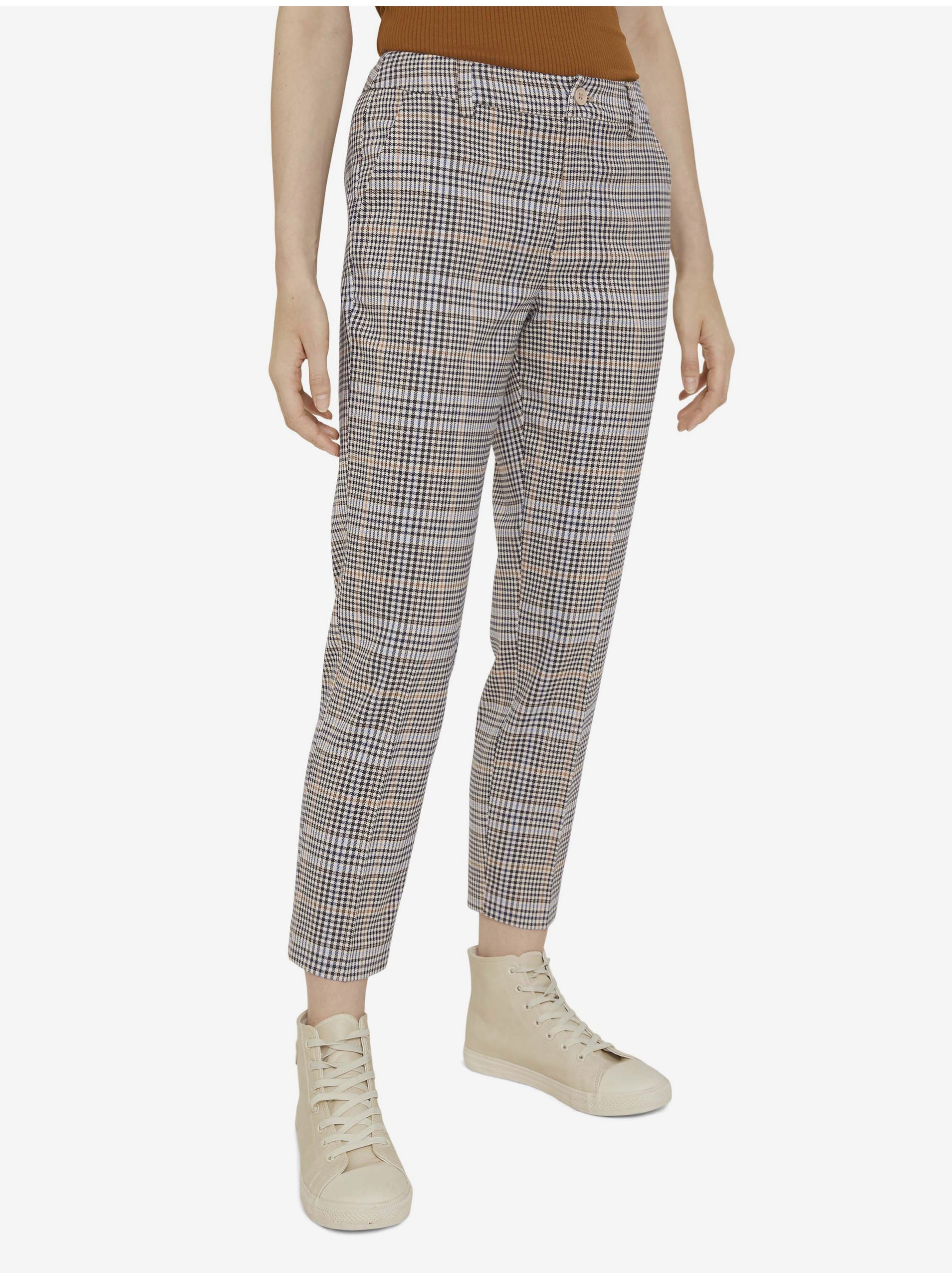 Brown Ladies Checkered Shorthand Tom Tailor Denim - Ladies