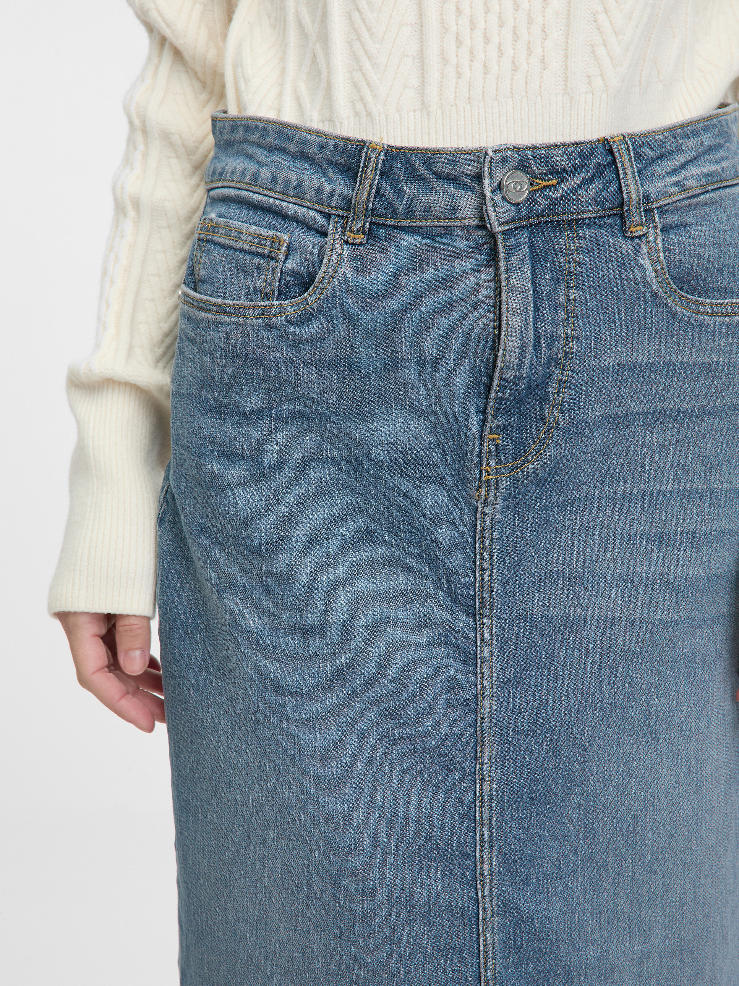 Blue women&#039;s denim maxi skirt ORSAY - Women&#039;s