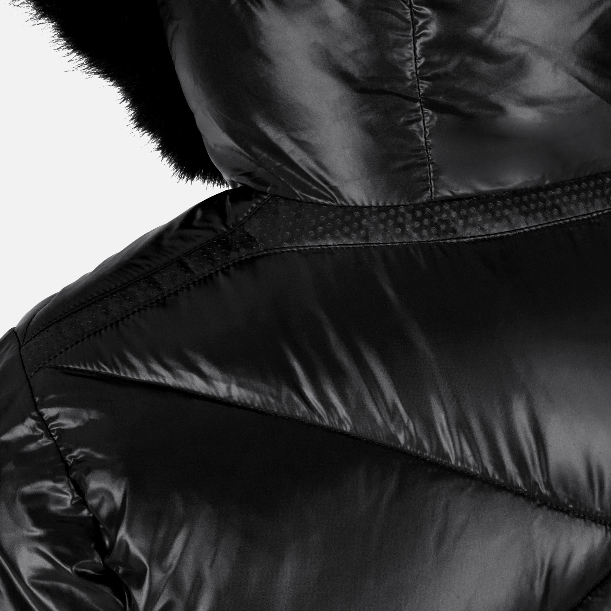 Geacă neagră cu puf pentru femei Geox Backsie