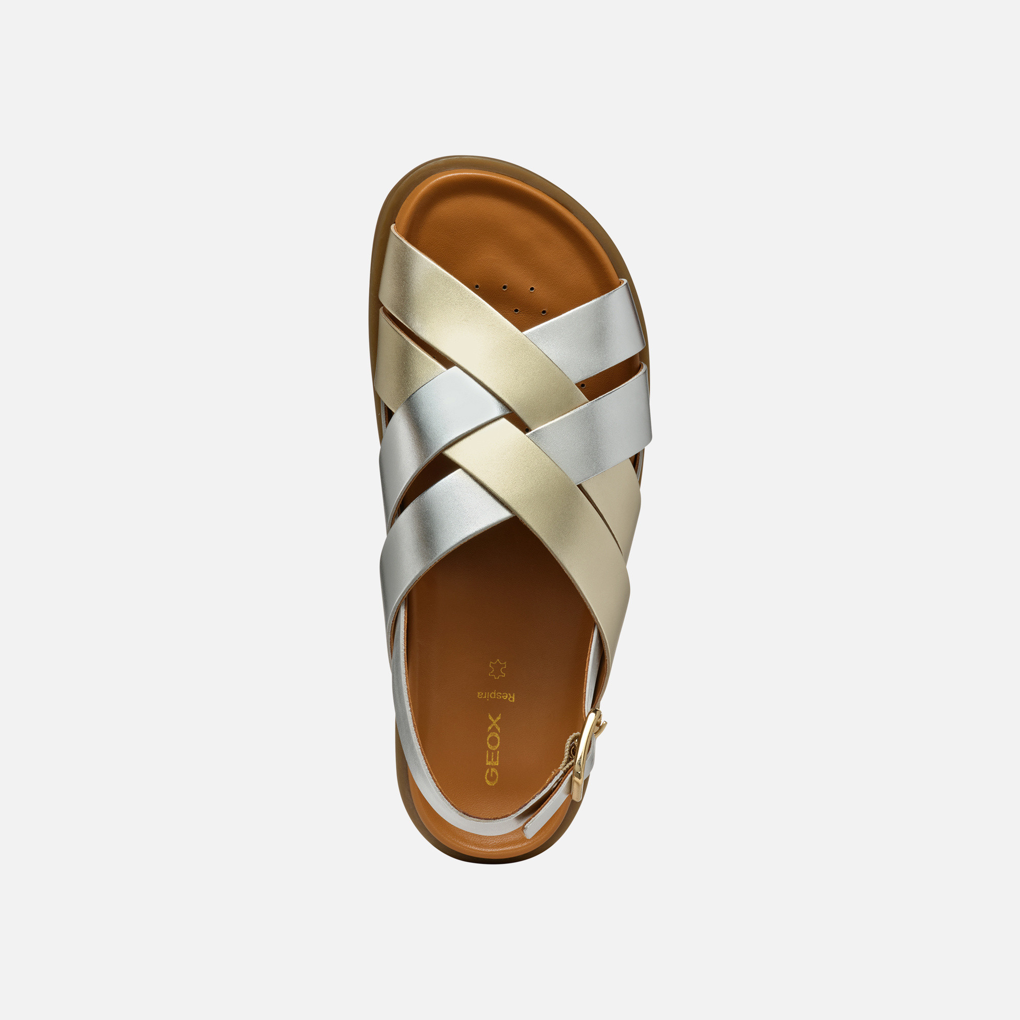 Gold women&#039;s sandals Geox Adelash - Women&#039;s