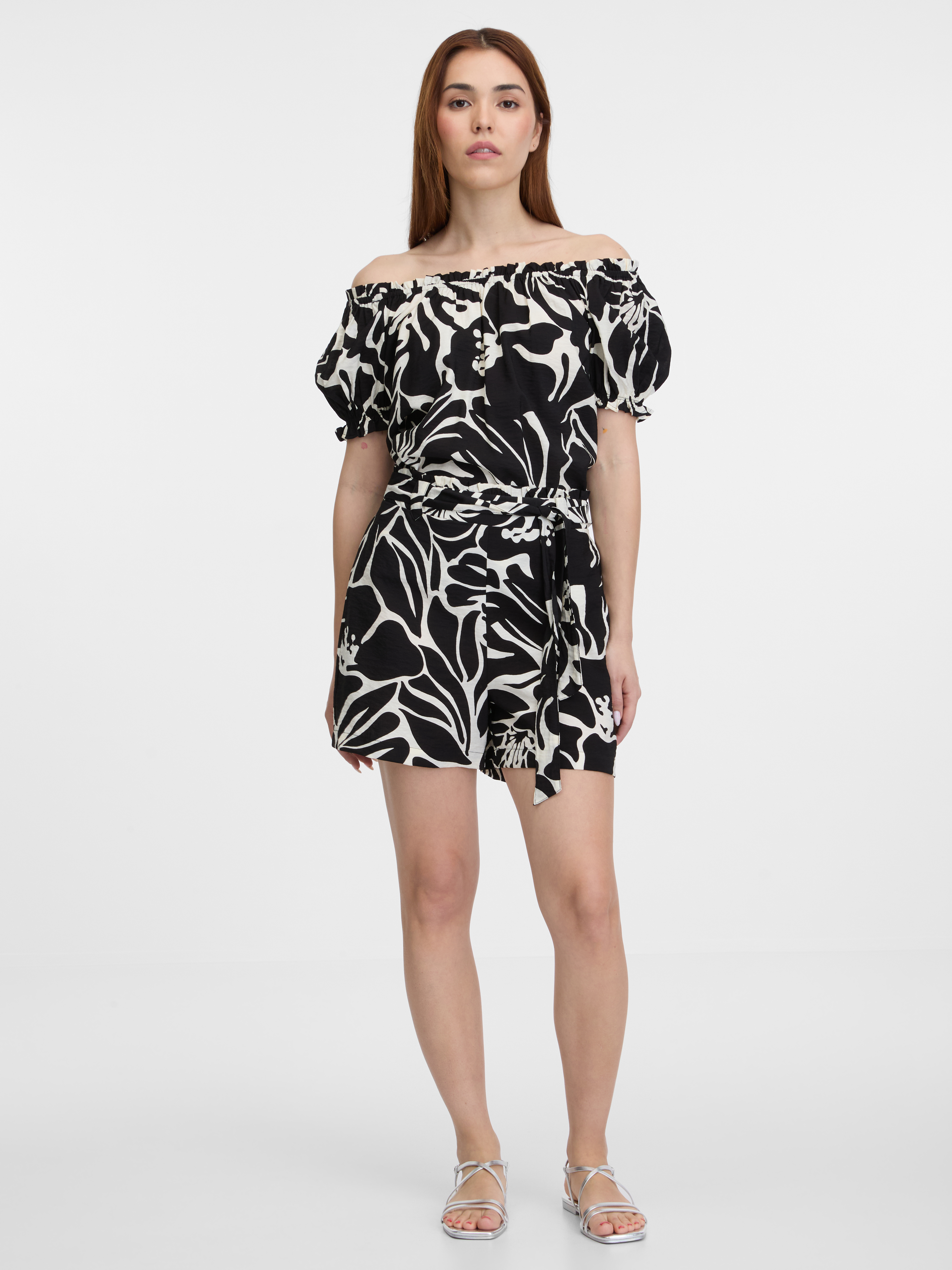 Orsay Black Women&#039;s Patterned Shorts - Women&#039;s