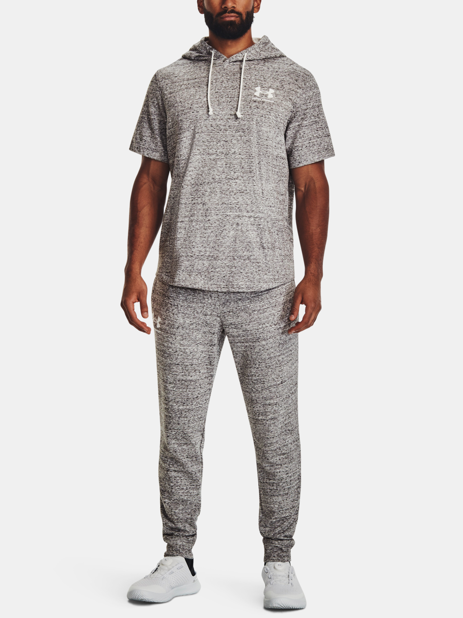 Pantaloni sport si de casa pentru barbati Under Armour - alb