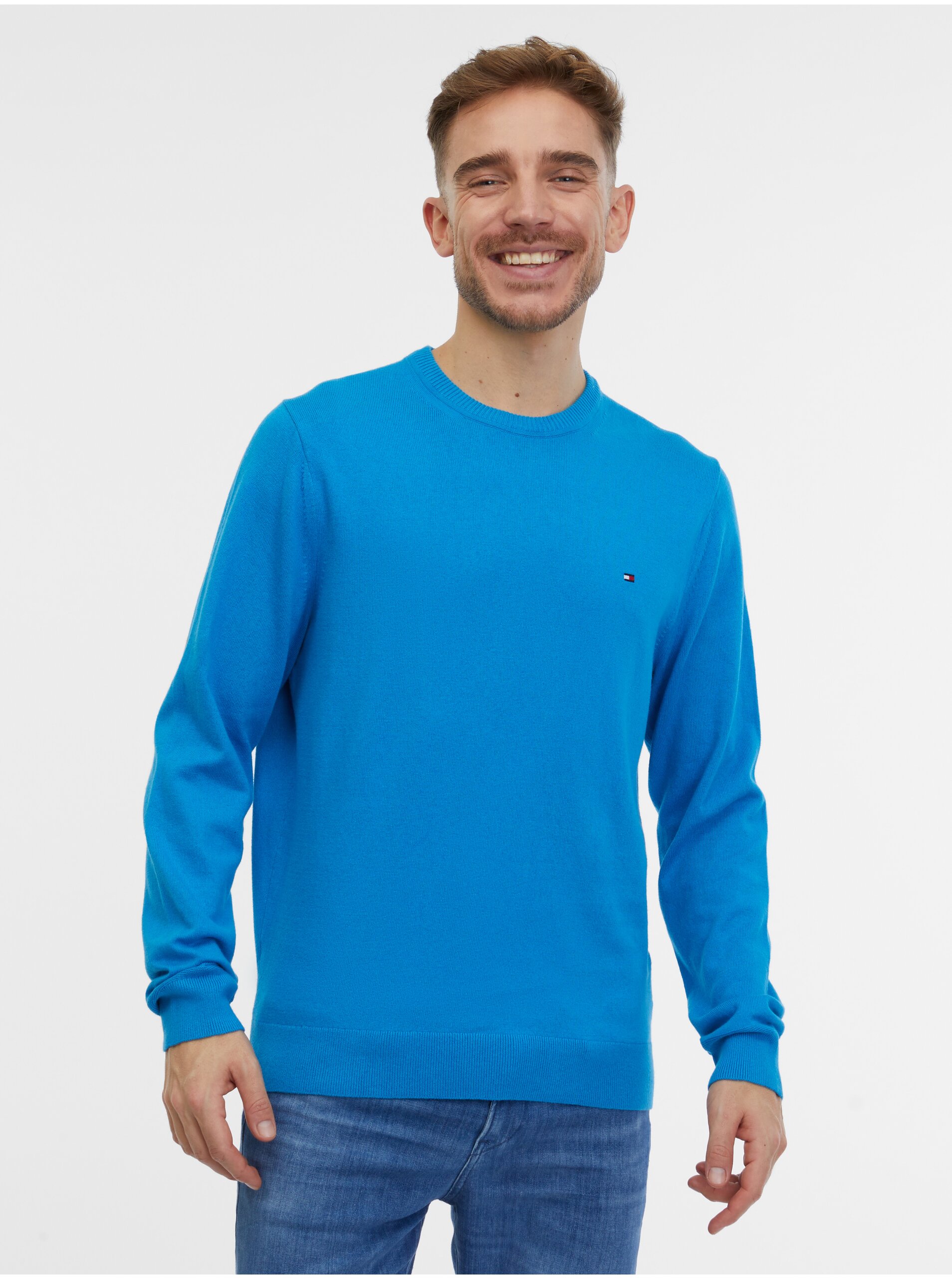 Men's Blue Sweater With Cashmere Tommy Hilfiger - Men