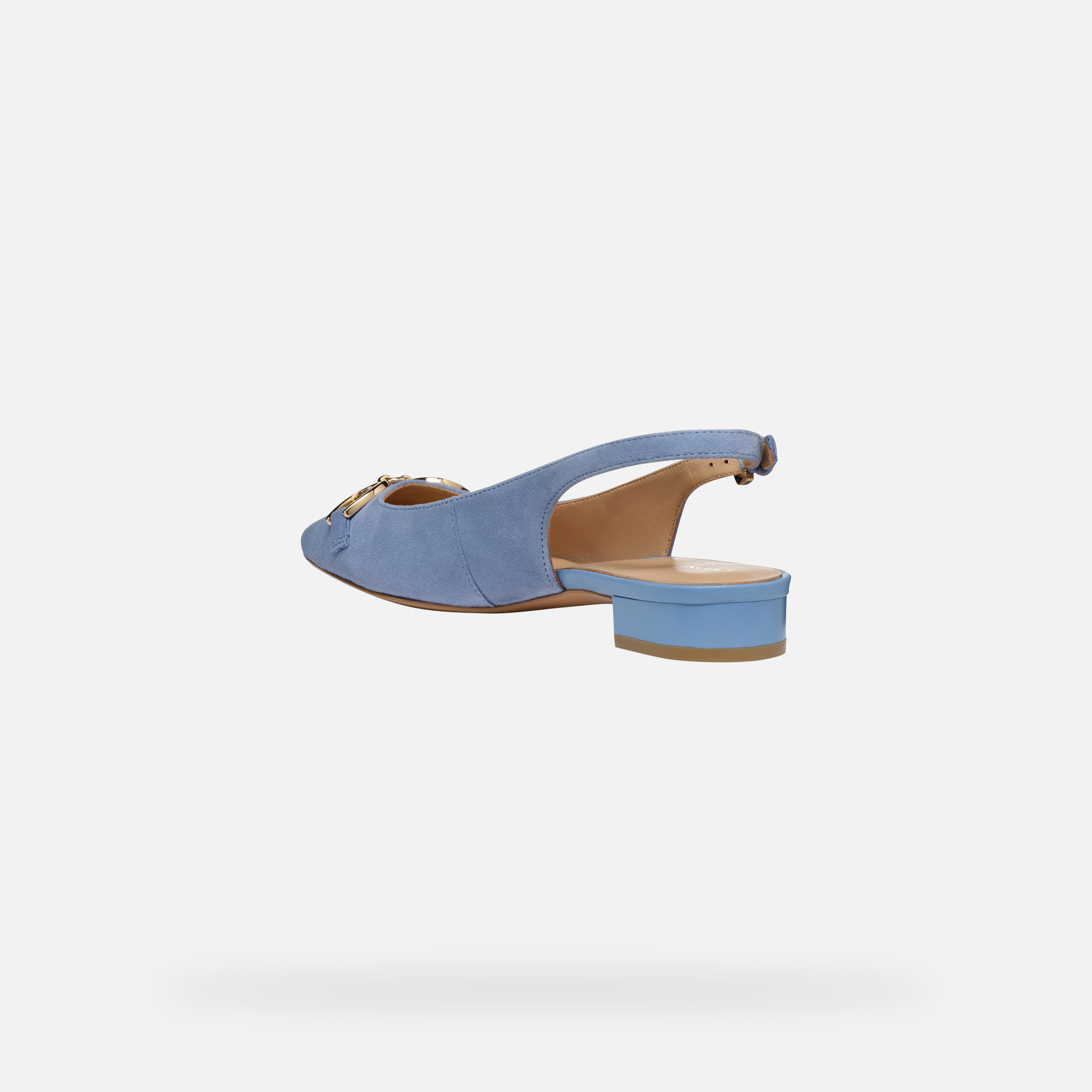 Light blue women's ballet flats Geox Giselda 15 - Women's