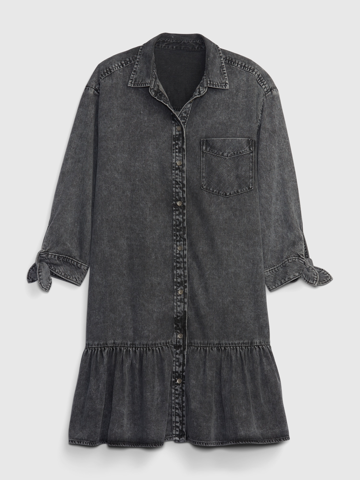 GAP Denim Mini Dress with Frill - Women