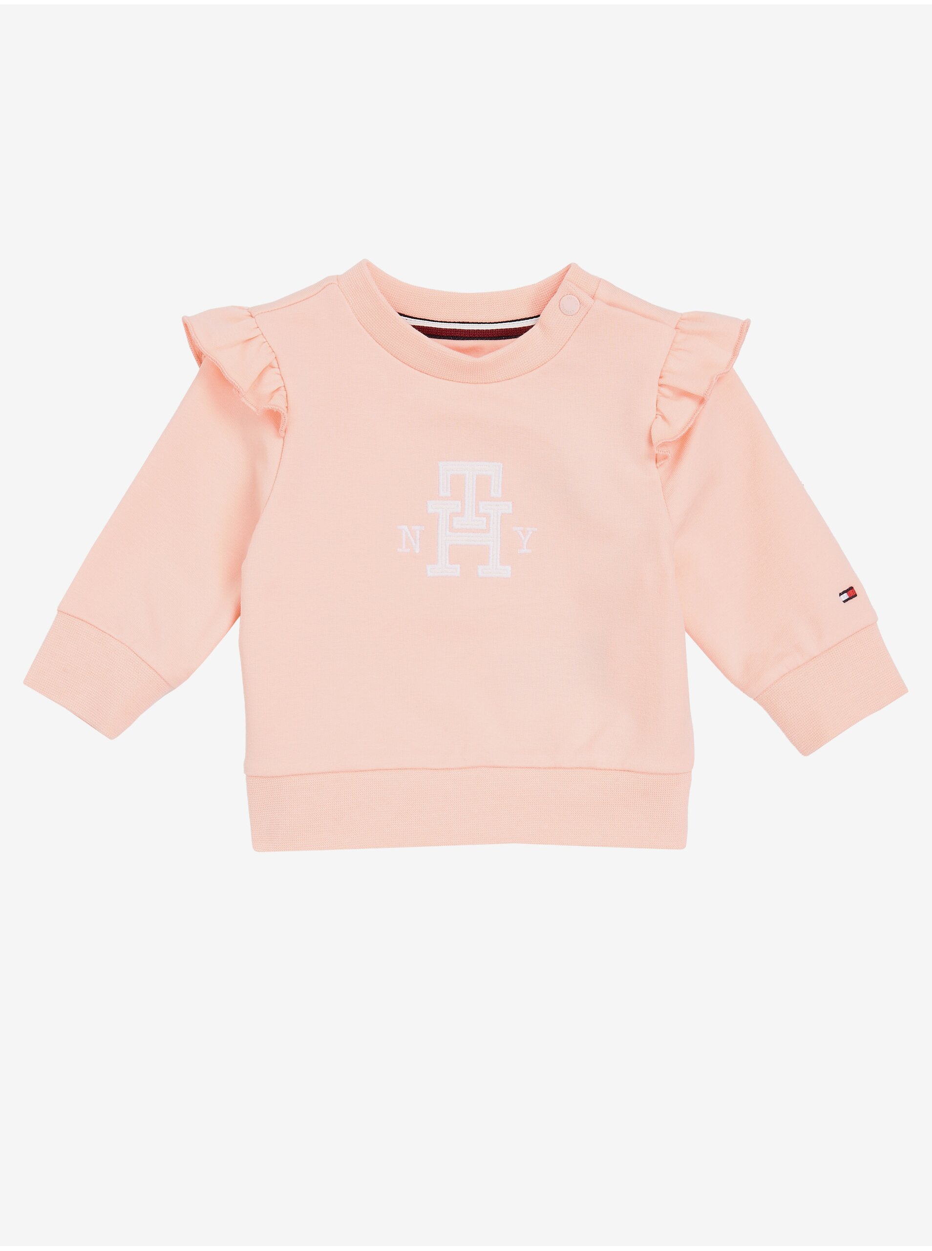 Pink Girly Sweatshirt With Ruffles Tommy Hilfiger - Girls