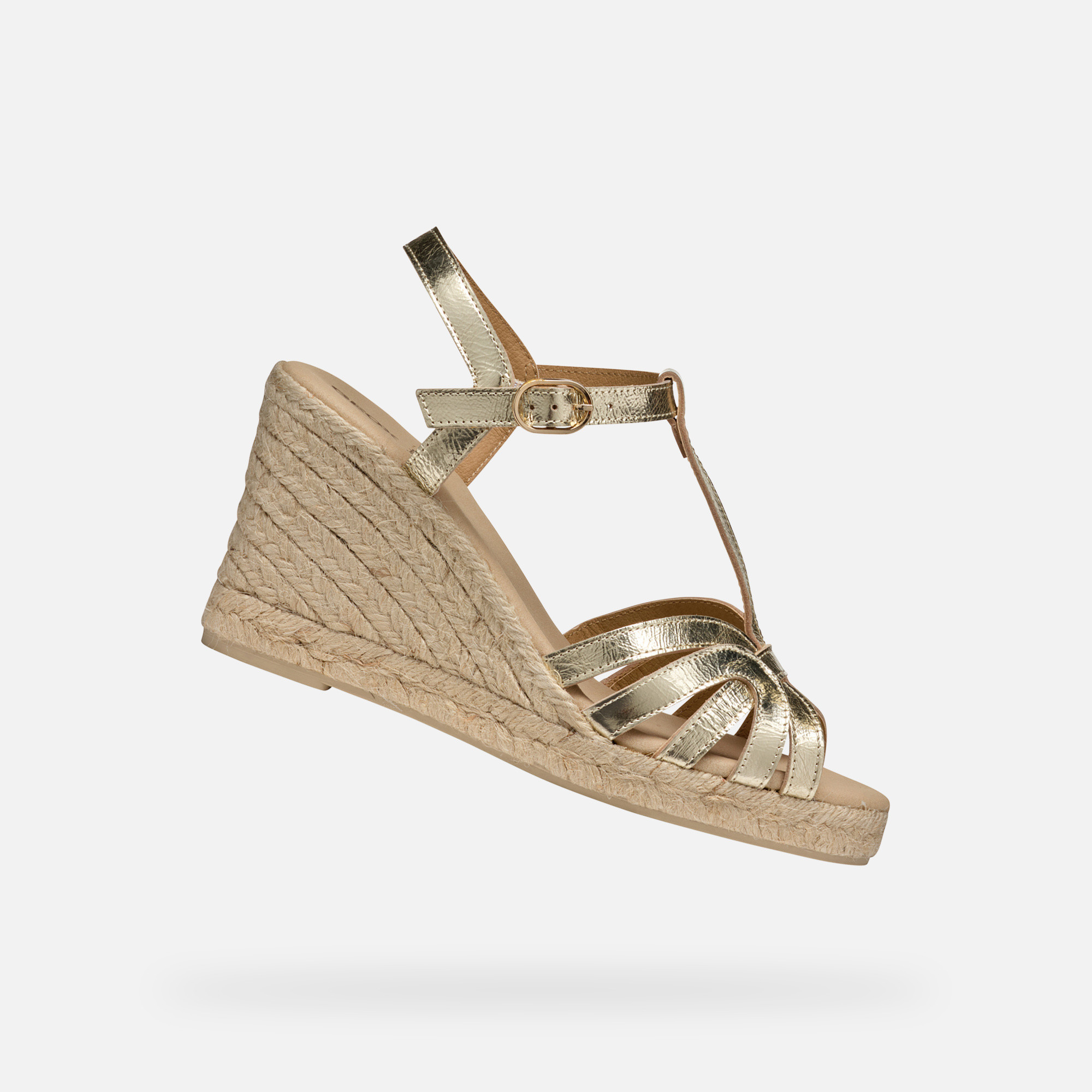 Zlaté dámské sandály Geox Gelsa