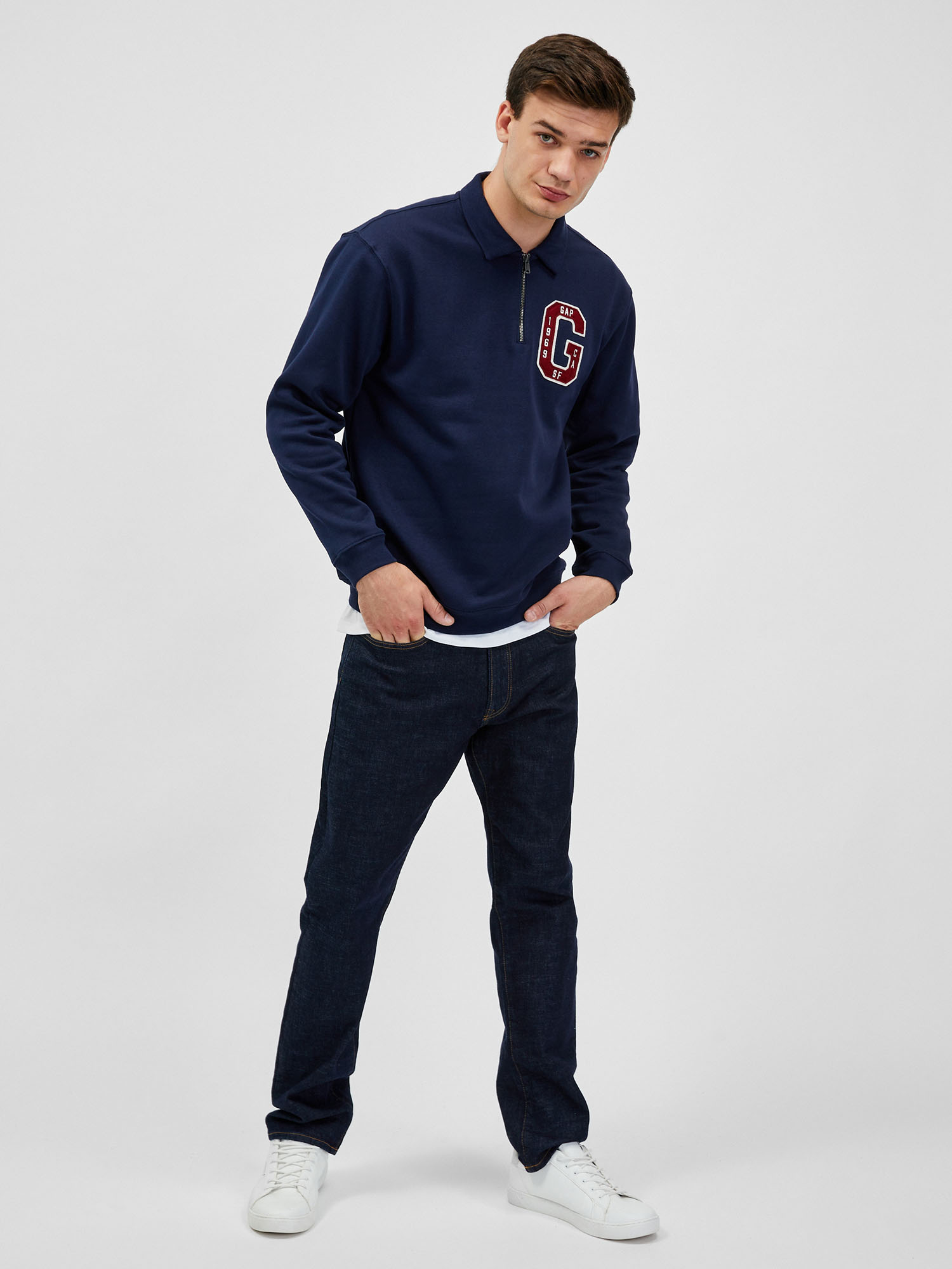 GAP Zip-Up Collar Sweatshirt - Men&#039;s