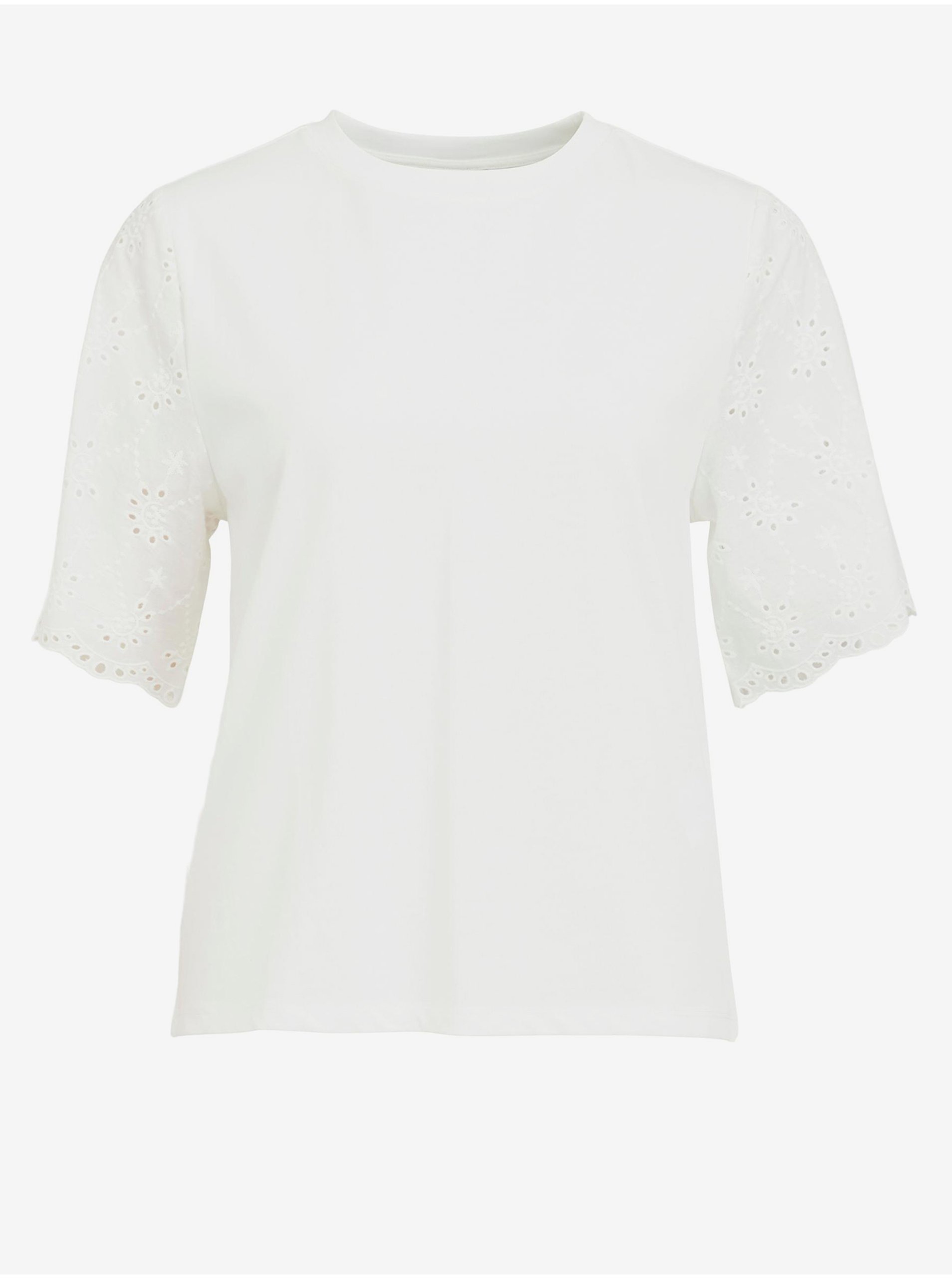 Levně Bílé tričko VILA Silinia - Dámské