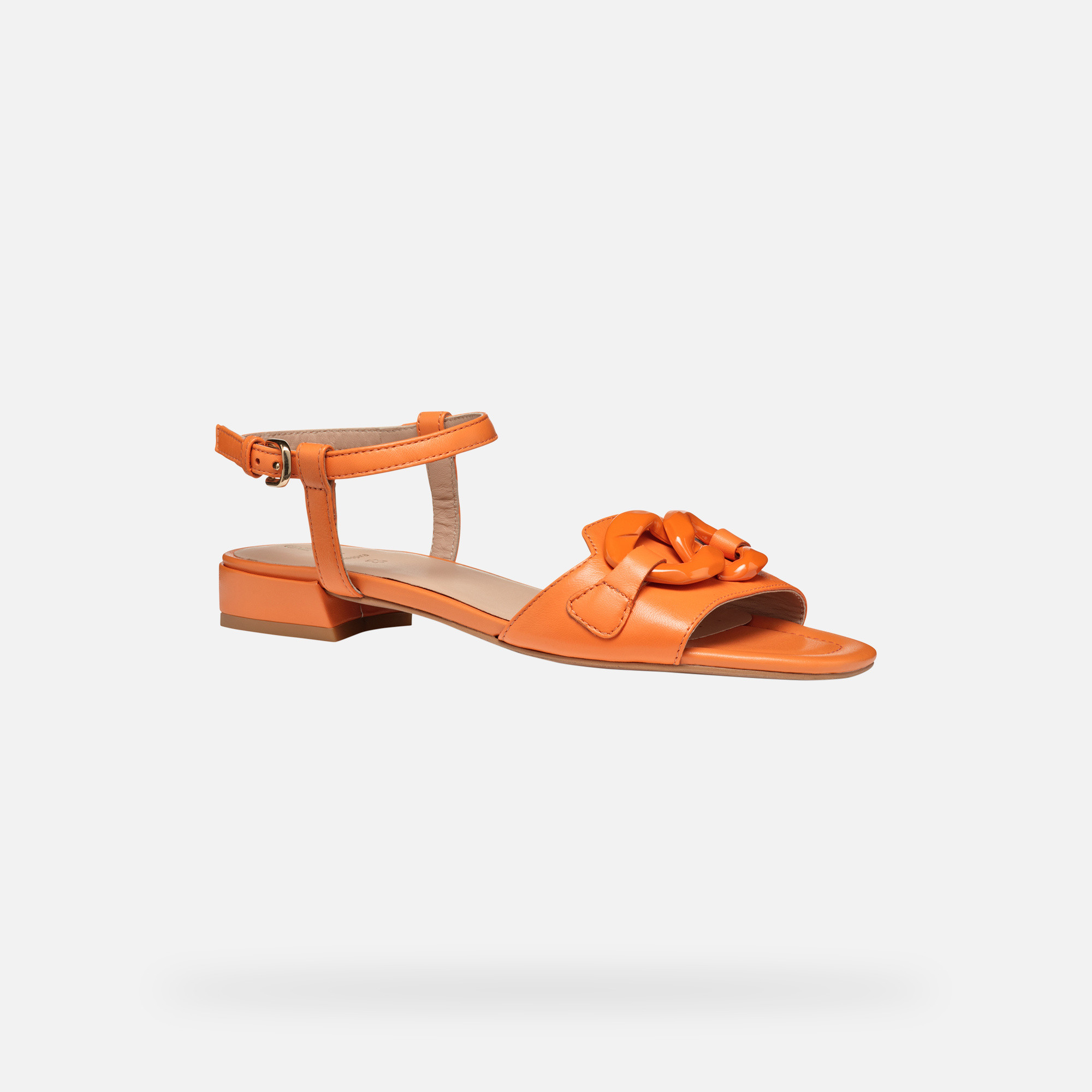 Oranžové dámske sandále Geox New Eraklia