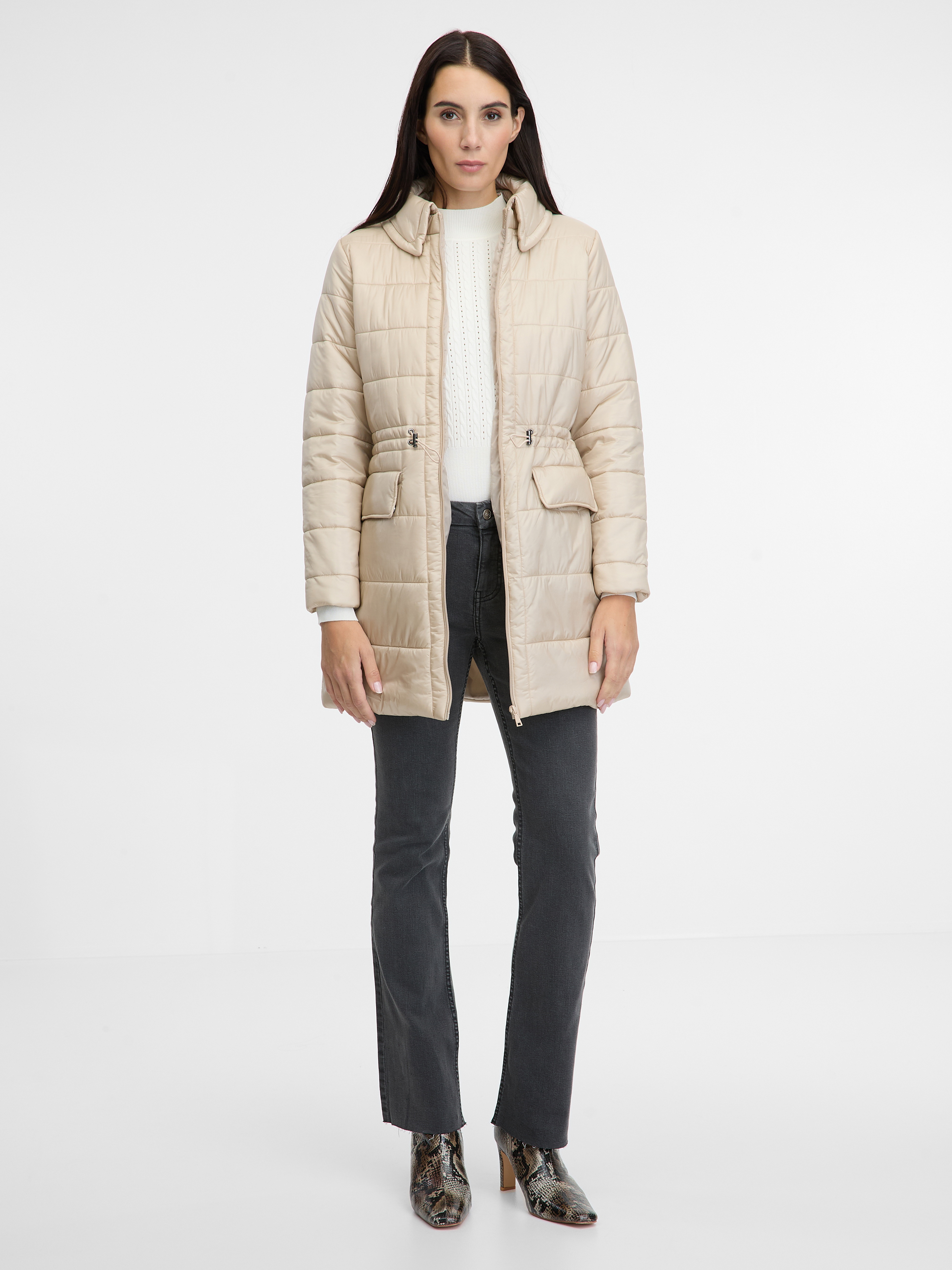 Cream women's winter jacket ORSAY - Women's