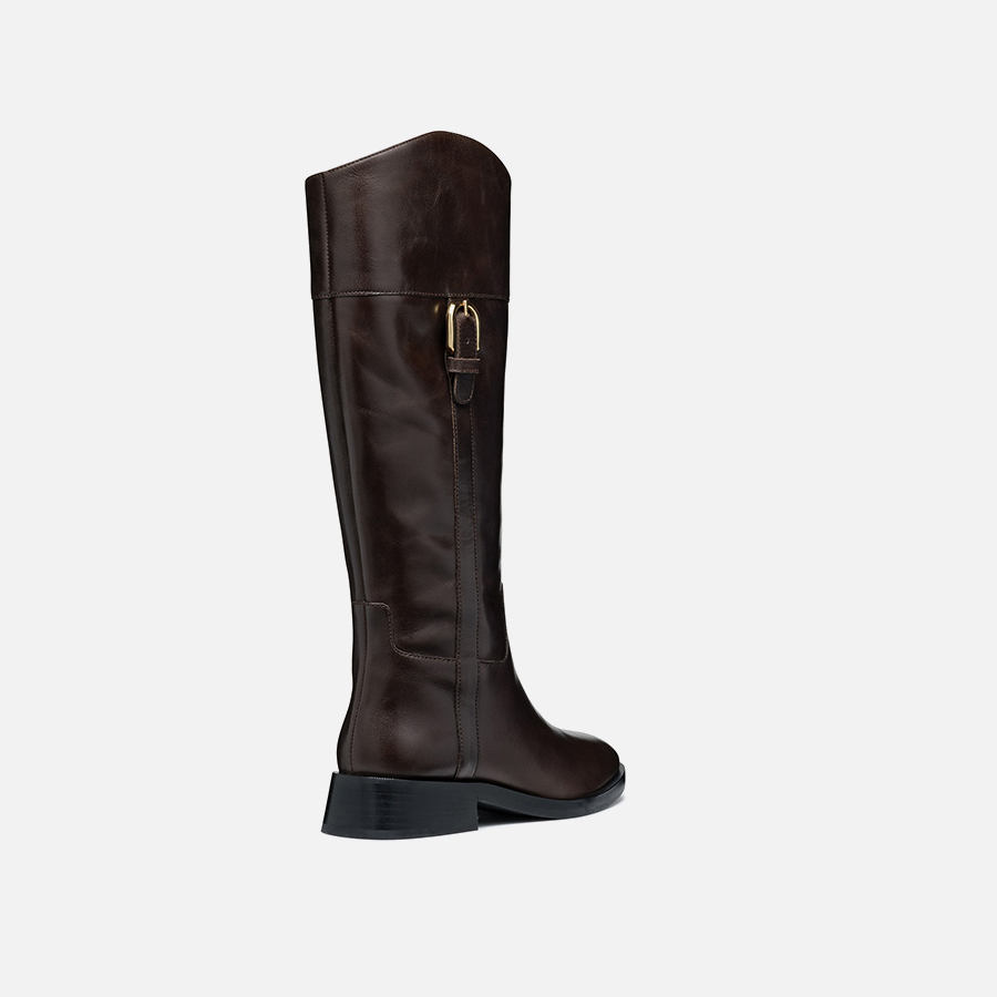 Dark brown women&#039;s boots Geox Tormalina - Women&#039;s