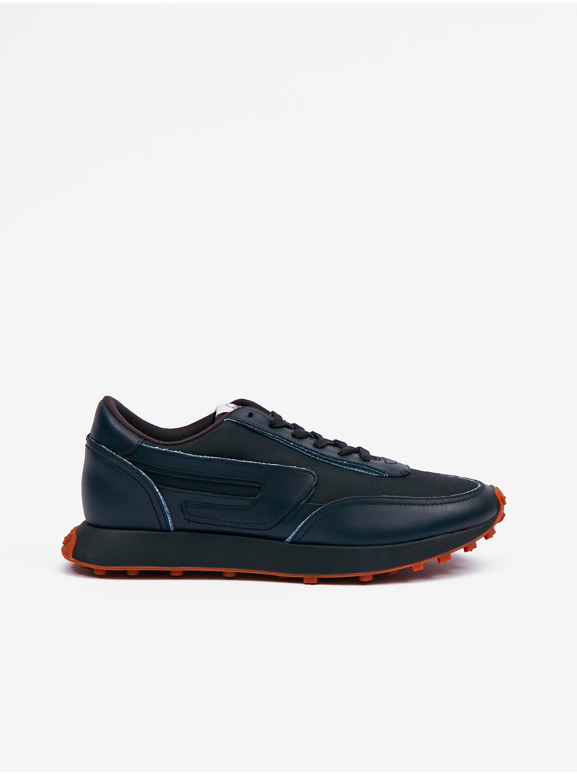 Men's Blue and Black Sneakers with Leather Detail Diesel Racer - Men's