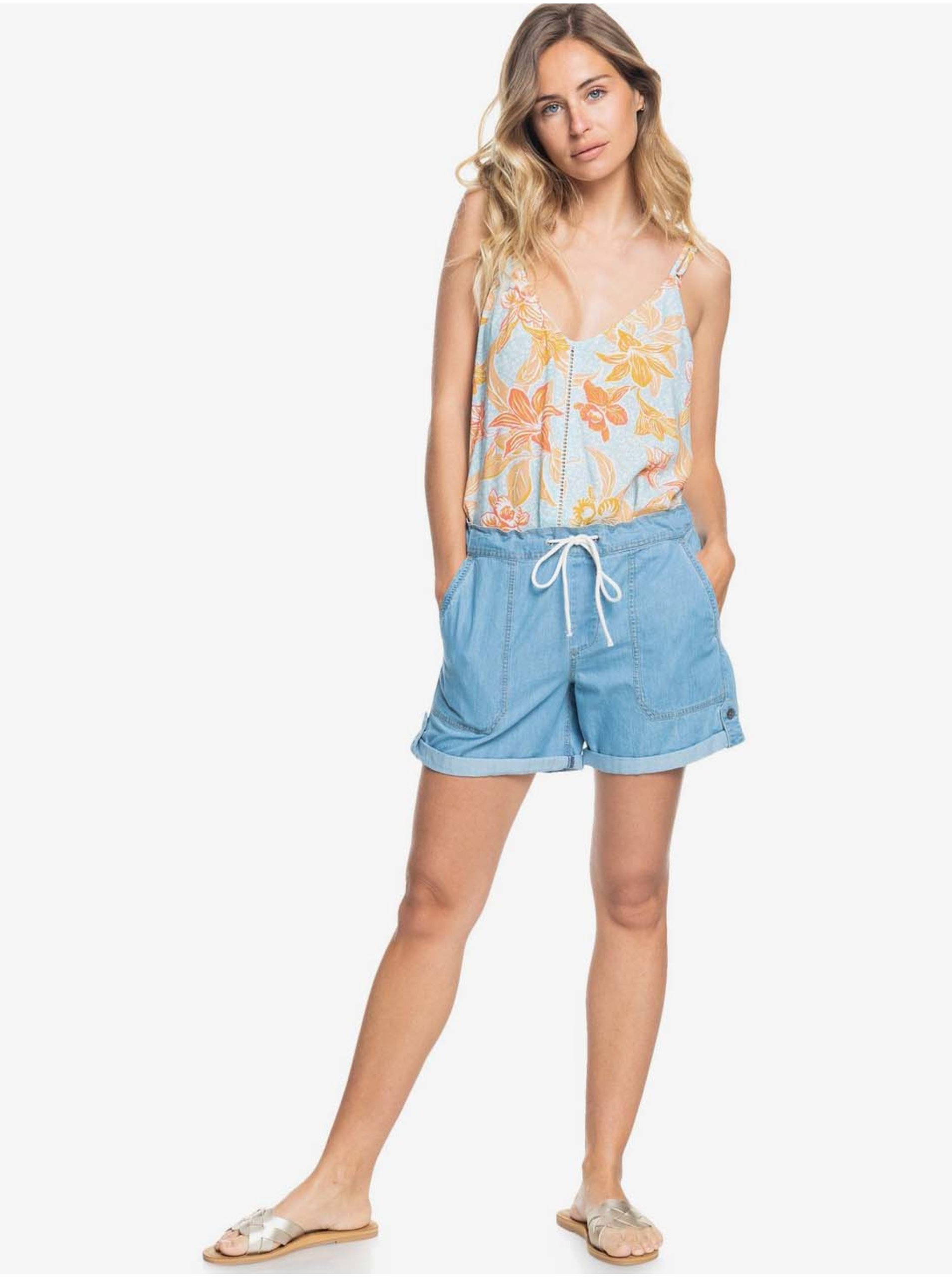 Blue Women's Denim Shorts Roxy Milady Beach - Women