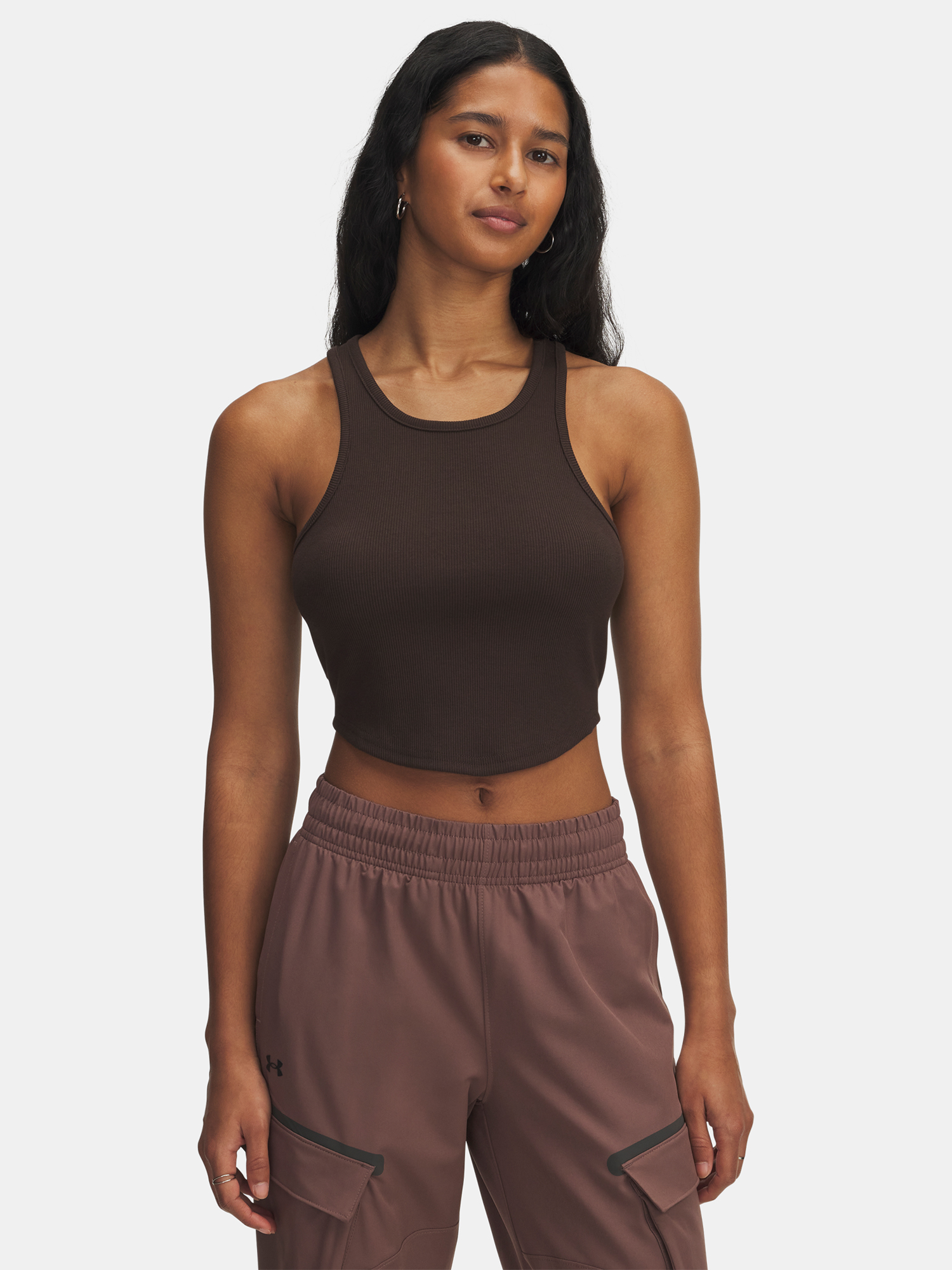Women&#039;s tank top Under Armour UA Rival Rib Tank-BRN - Women&#039;s