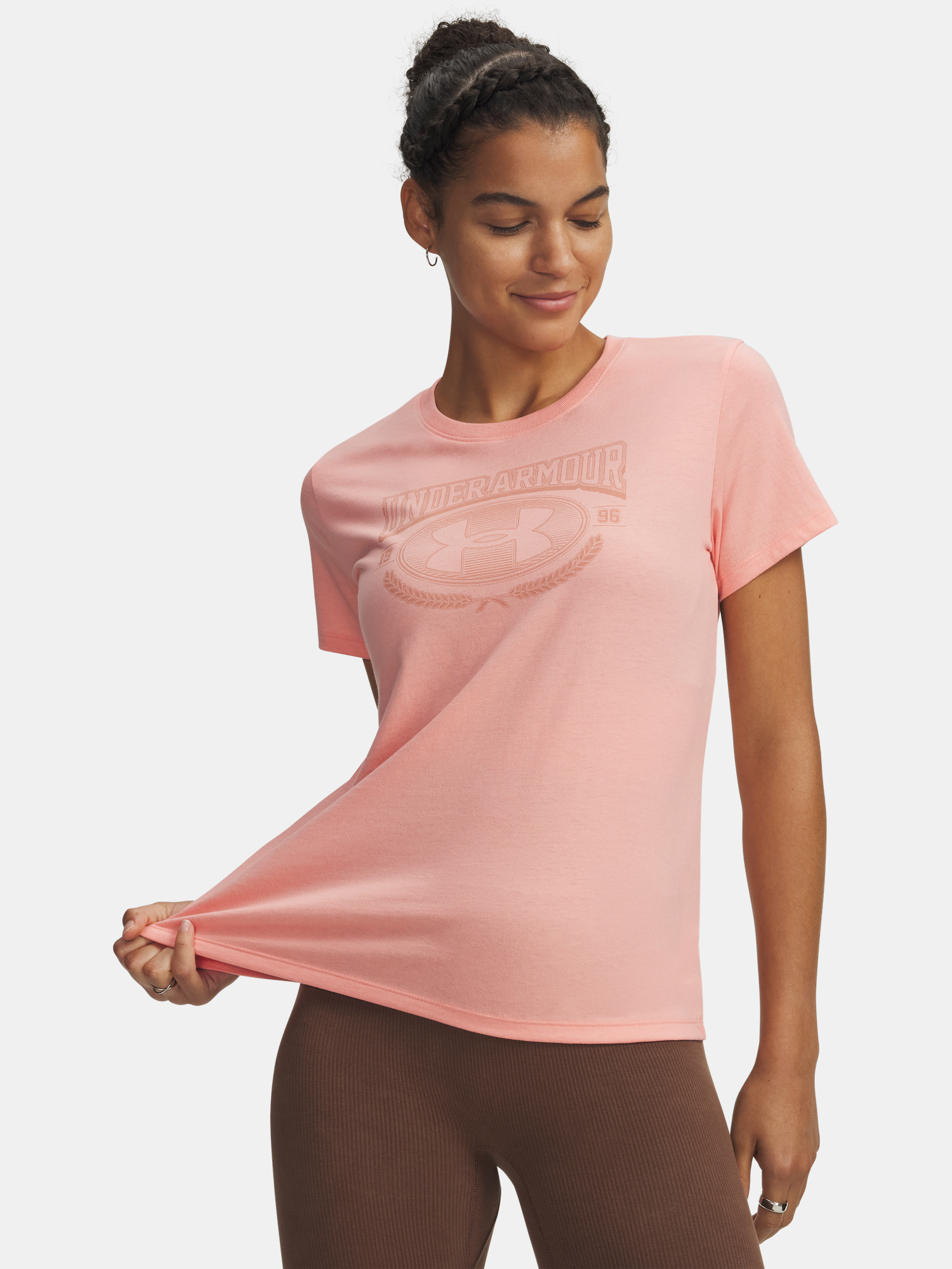 Дамска тениска Under Armour UA W VARSITY SS-PNK